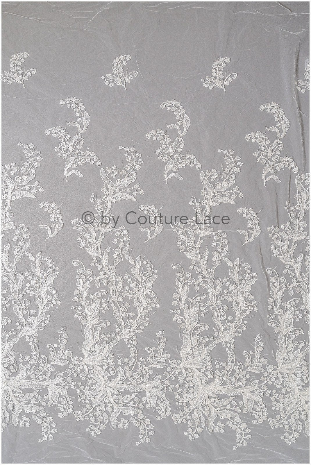 Perlen Spitzenstoff Off-White/ Couture Spitze mit Perlen/ Braut Spitzenstoff/ Perlen Spitze// L23-546