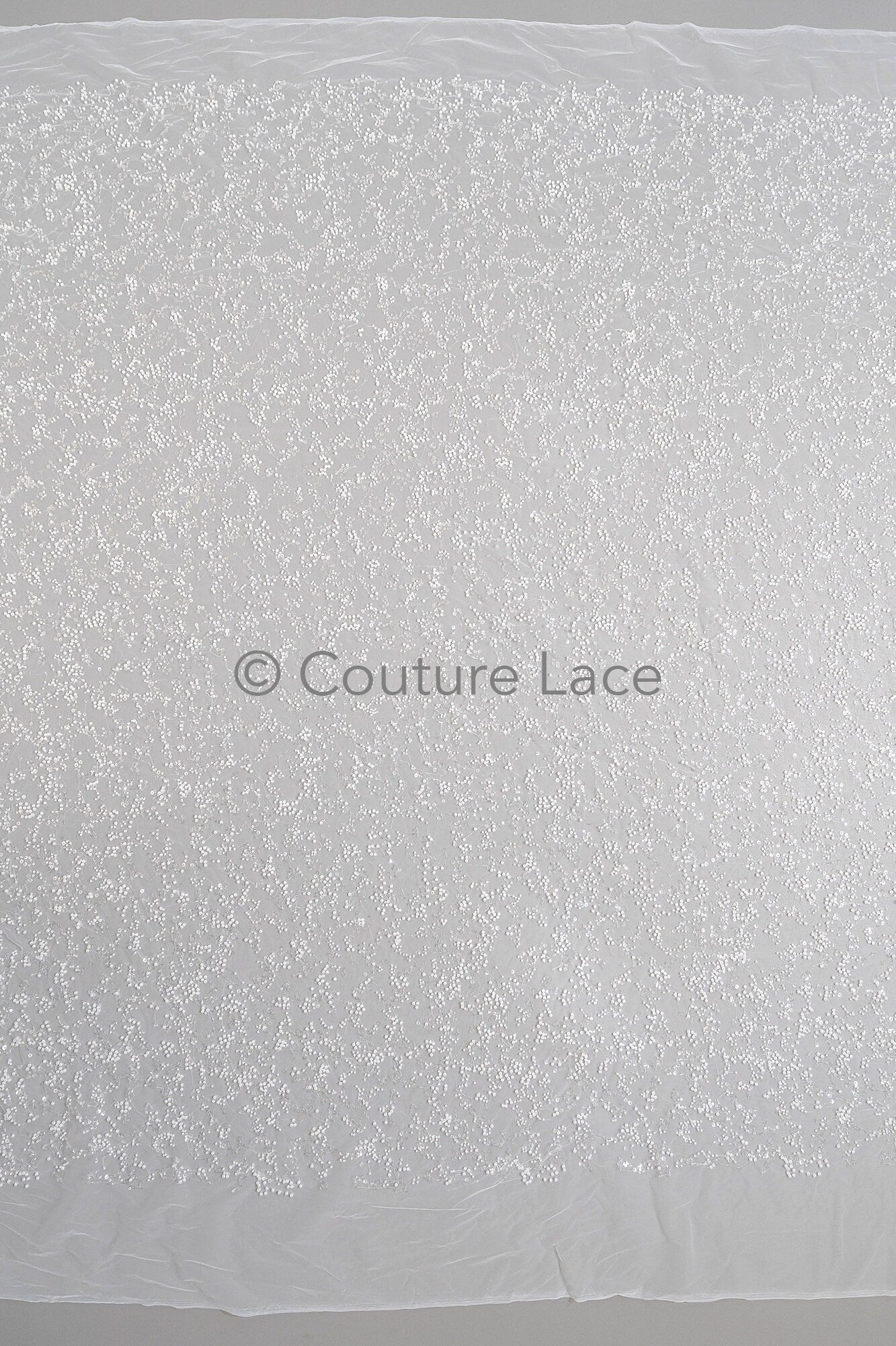 Perlen Spitzenstoff Off-White/ Couture Spitzenstoff/ Braut Spitzenstoff/ Perlen Perlen Spitze// L23-558