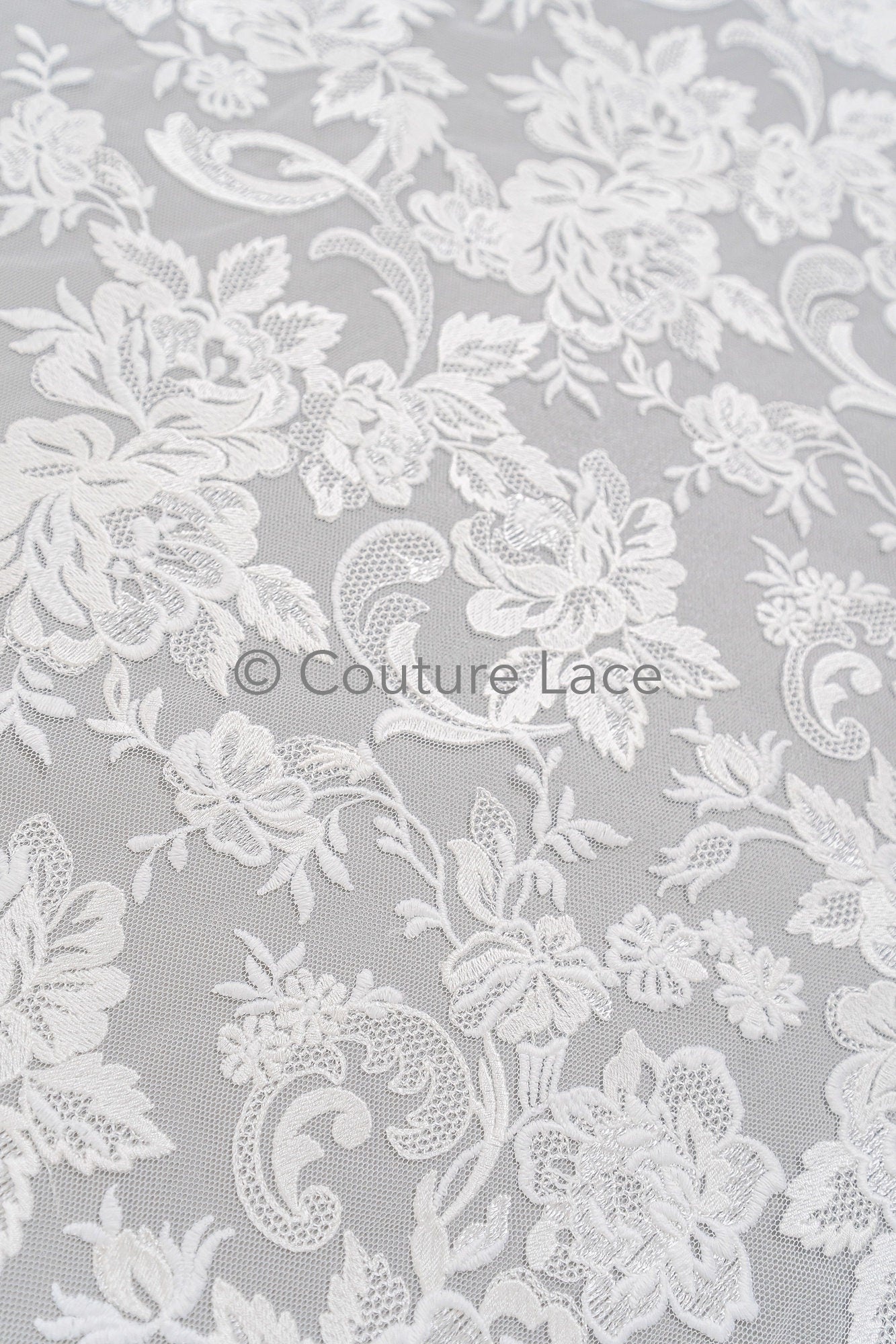Blumen Braut Spitze Off-White/ Brautspitze mit Blumen/ romantische Braut Spitze/ Hochzeit Spitze/ Couture Spitze// L23-599