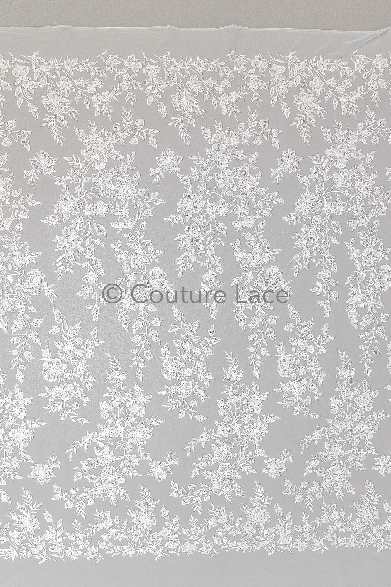 Blumen Spitze Off-White/ romantische Braut Spitze/ französische Brautspitze/ florale Braut Spitze// L23-593