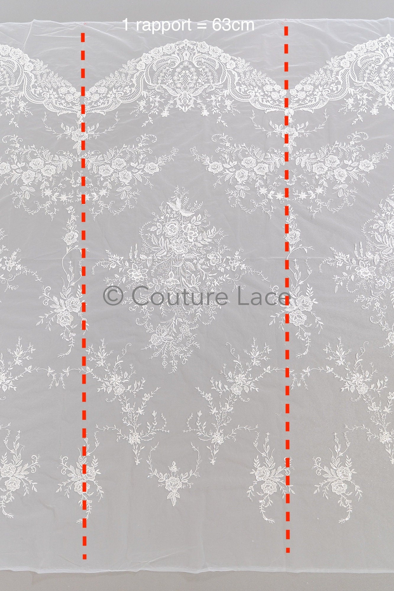 Blumen Braut Spitze Off-White/ Brautspitze mit Blumen/ Couture Spitze mit Pailletten// L23-571