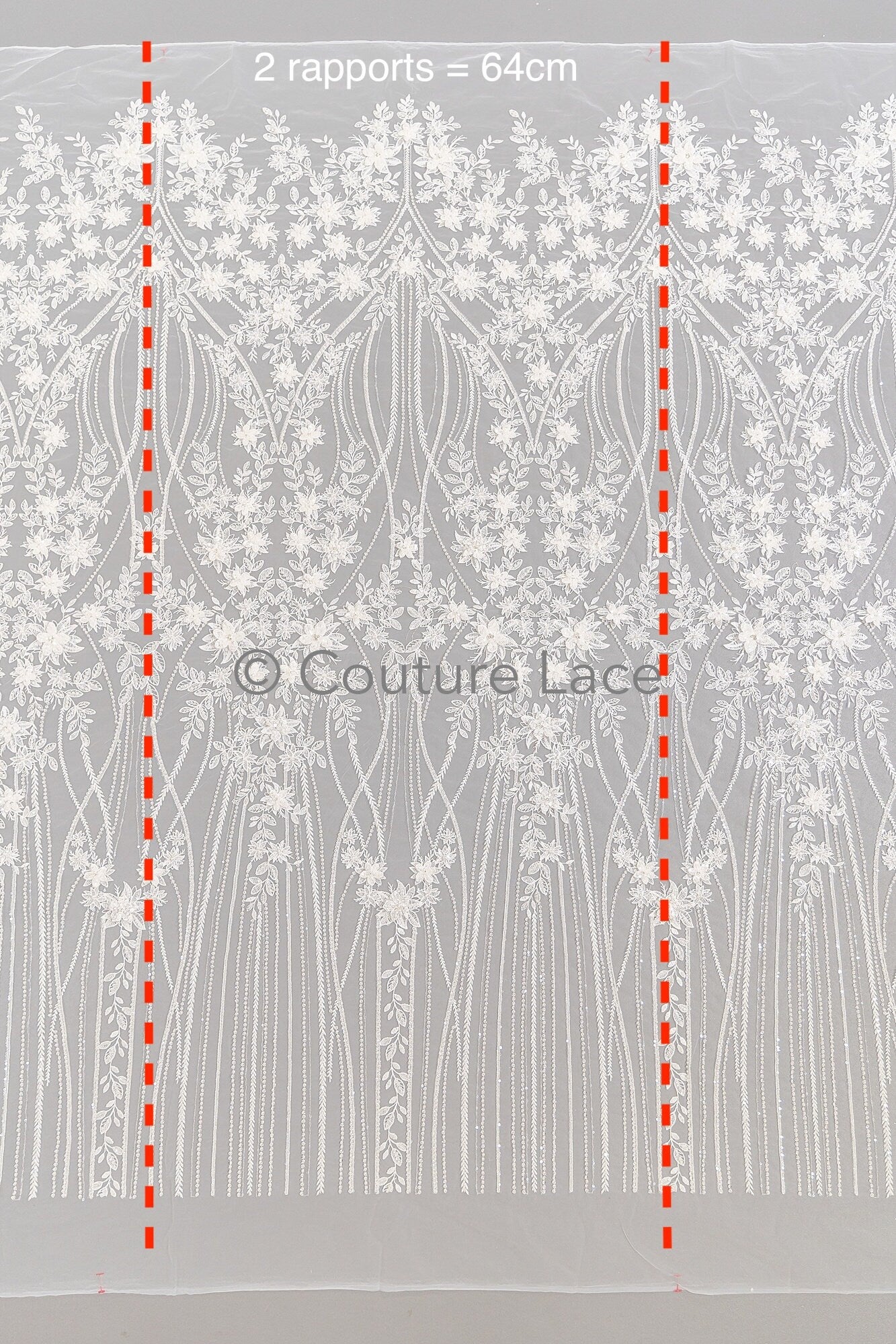 3D Blumen Spitzenstoff Off-White/ Braut Spitzenstoff mit Perlen/ romantischer Spitzenstoff mit 3D Blumen/ Hochzeit Spitzenstoff// L23-595