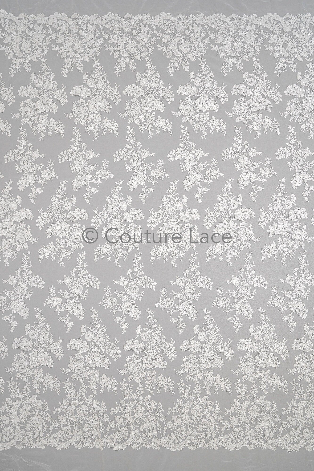Blumen Braut Spitze Off-White/ Brautspitze mit Blumen/ Blumen Hochzeit Spitze/ Couture Spitze// L23-605