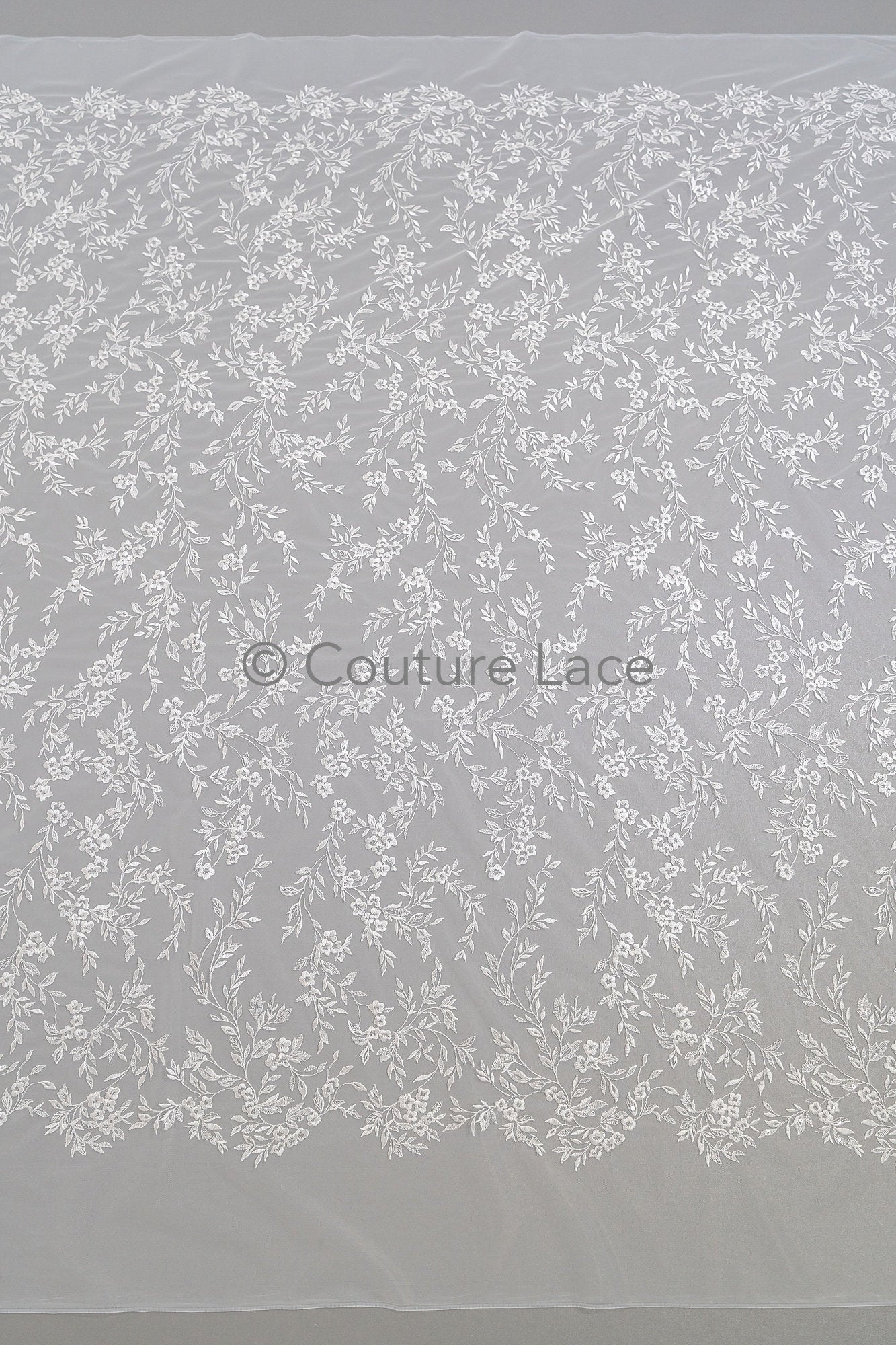 Blumen Braut Spitze Off-White/ Brautspitze mit Blumen/ Hochzeit Spitze/ Couture Spitze// L23-628