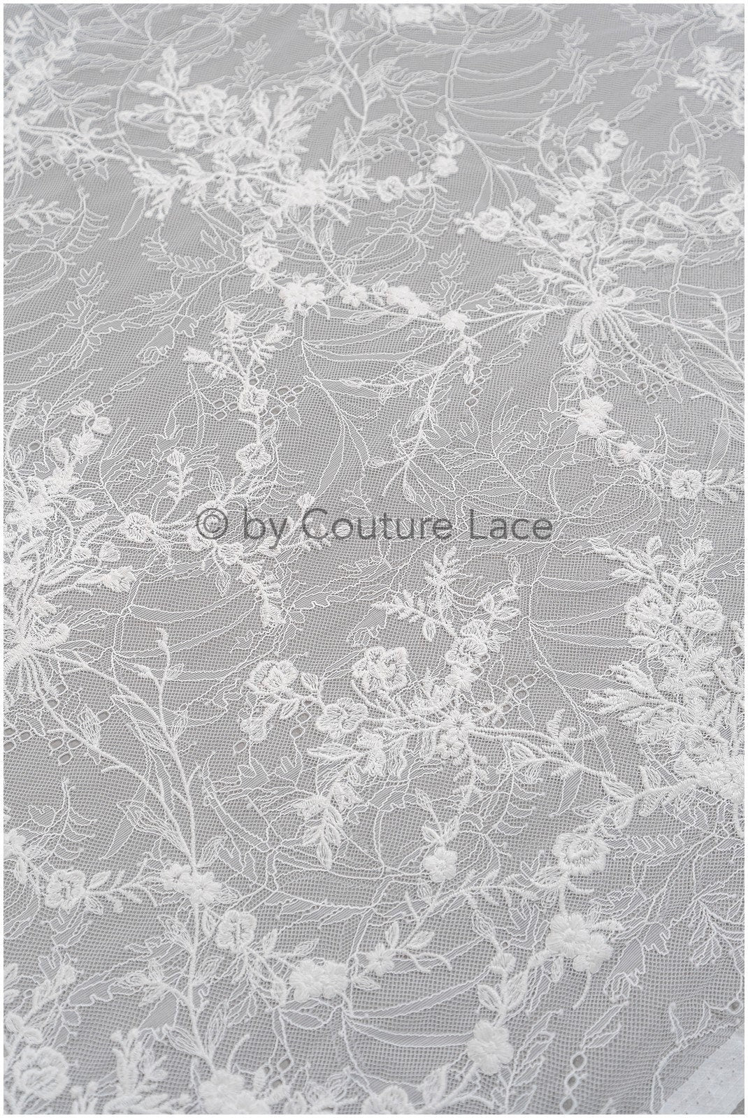 Florale Braut Spitze Off-White/ französische Braut Spitze/ florale Hochzeit Spitze/ Couture Spitze// L23-633