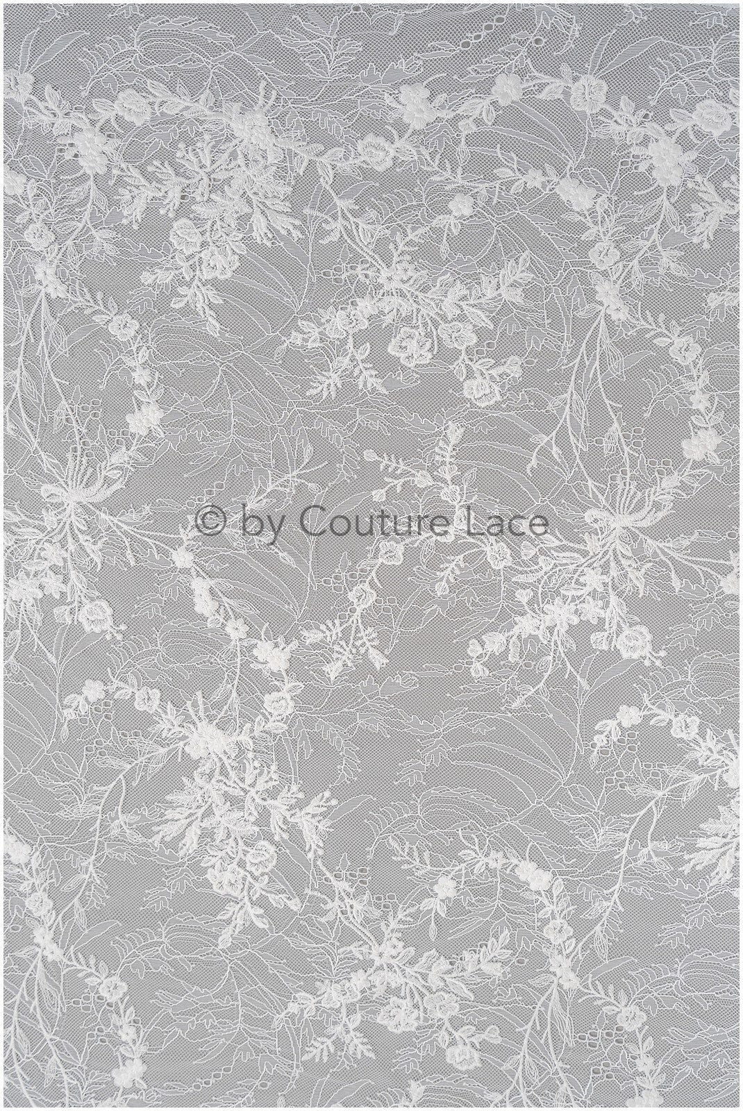 Florale Braut Spitze Off-White/ französische Braut Spitze/ florale Hochzeit Spitze/ Couture Spitze// L23-633