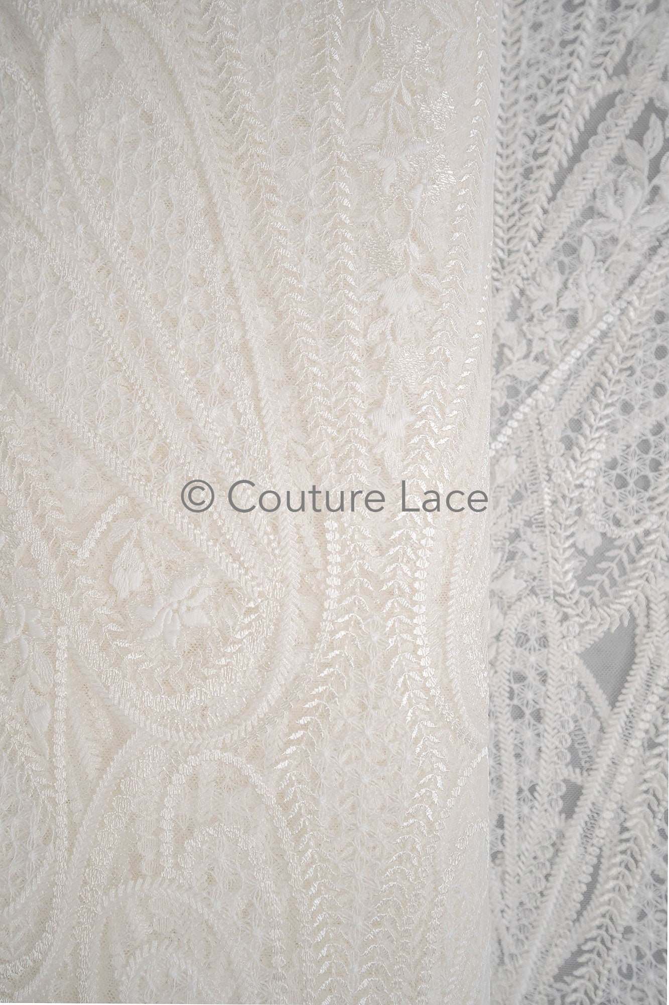 Florale Braut Spitze Off-White/ florale Brautspitze/ Ornament Hochzeit Spitze/ Couture Spitze// L23-596