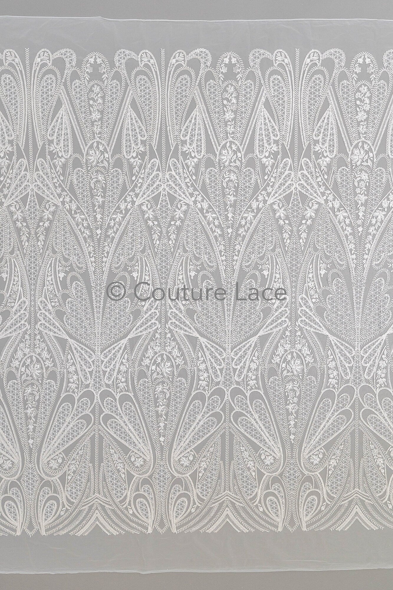Florale Braut Spitze Off-White/ florale Brautspitze/ Ornament Hochzeit Spitze/ Couture Spitze// L23-596