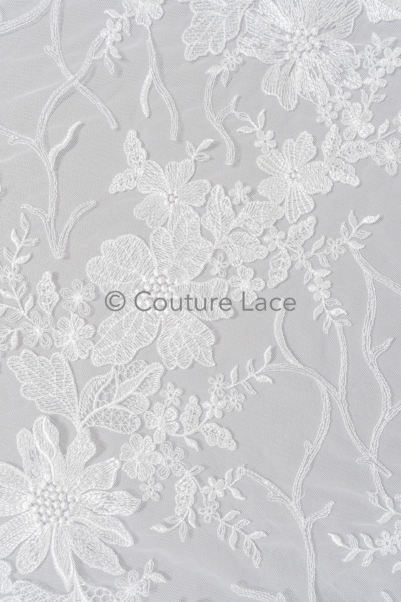 Floral bridal lace off-white/ bridal lace with flowers/ floral wedding lace/ couture lace// L23-568
