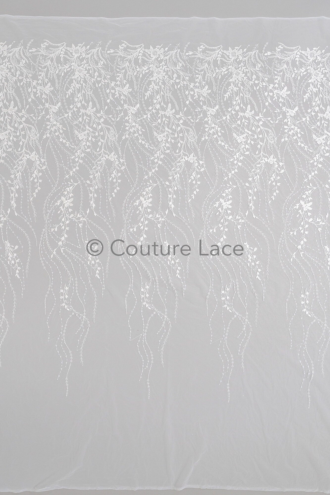 Florale Braut Spitze Off-White/ Braut Spitze/ florale Brautspitze/ Hochzeit Spitze/ Couture Spitze mit Pailletten// L23-581