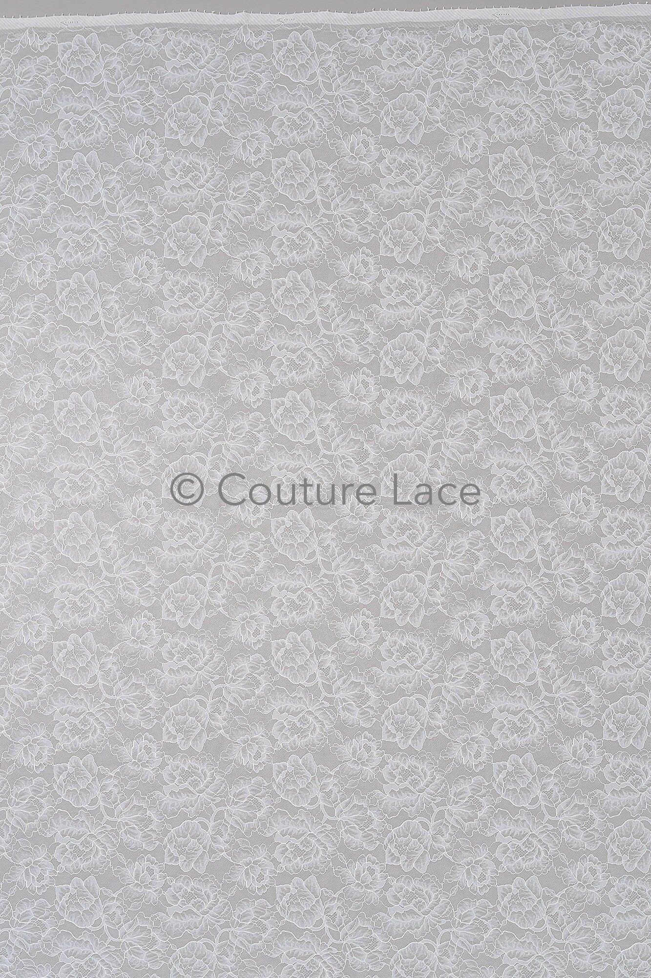 French Floral Lace / Bridal Raschel Lace / French Veil Lace / Bridal Chanitilly Lace / Edwardian Lace Fabric / / L23-170