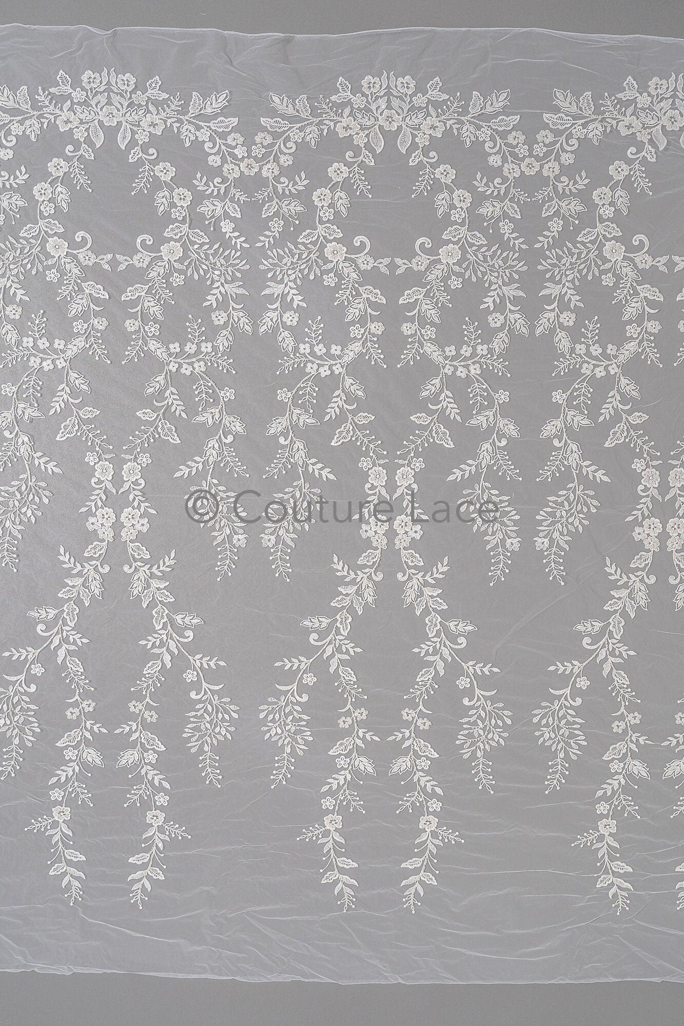 Blumen Braut Spitze Off-White/ Brautspitze mit Perlen & Pailletten/ Braut Spitzenstoff mit Blumen/ Couture Spitze// L23-549