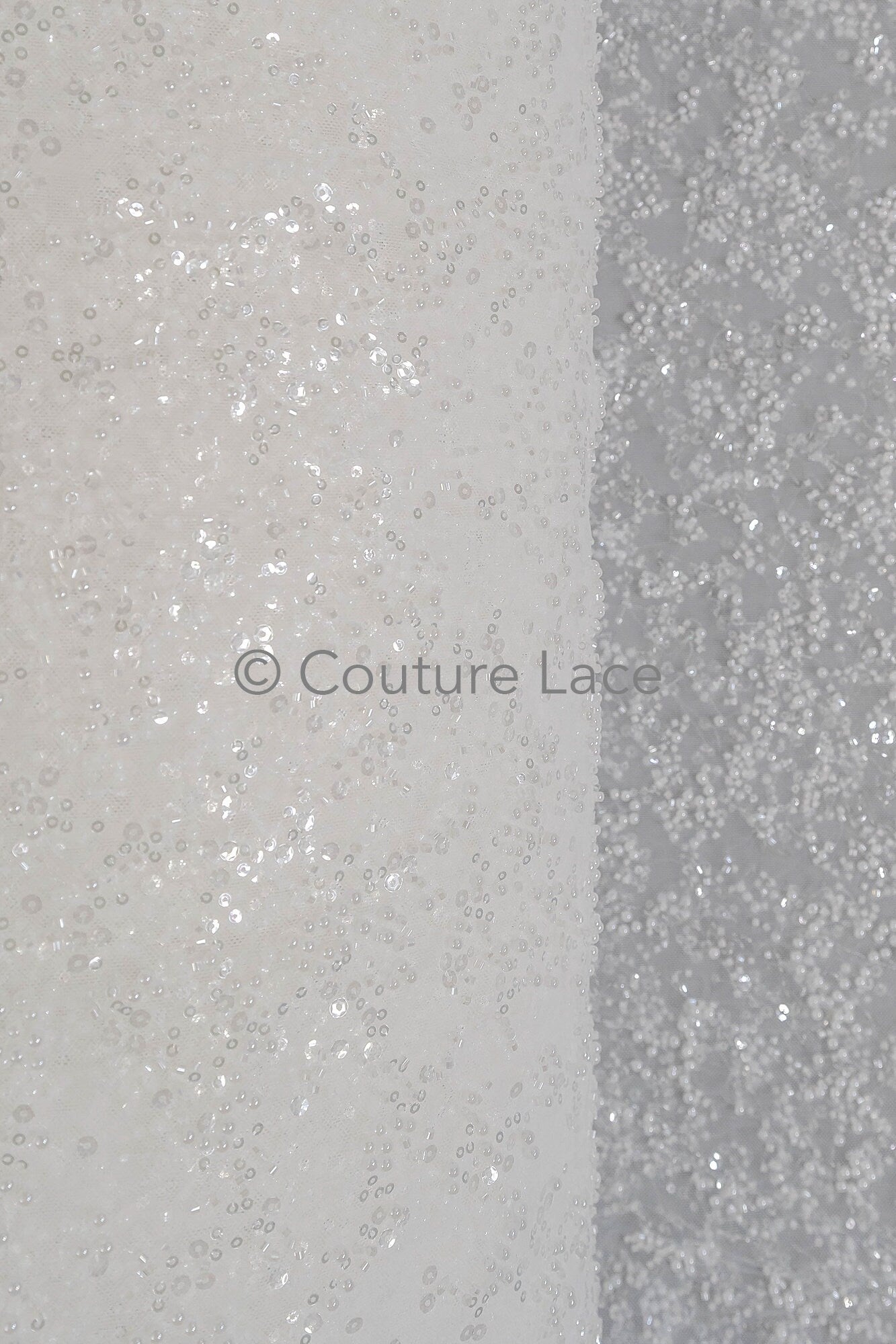 Perlen Spitzenstoff Off-White/ Couture Spitzenstoff/ Braut Spitzenstoff/ Perlen Perlen Spitze// L23-558