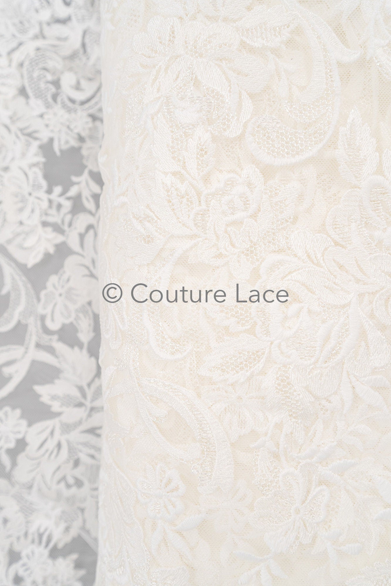 Blumen Braut Spitze Off-White/ Brautspitze mit Blumen/ romantische Braut Spitze/ Hochzeit Spitze/ Couture Spitze// L23-599