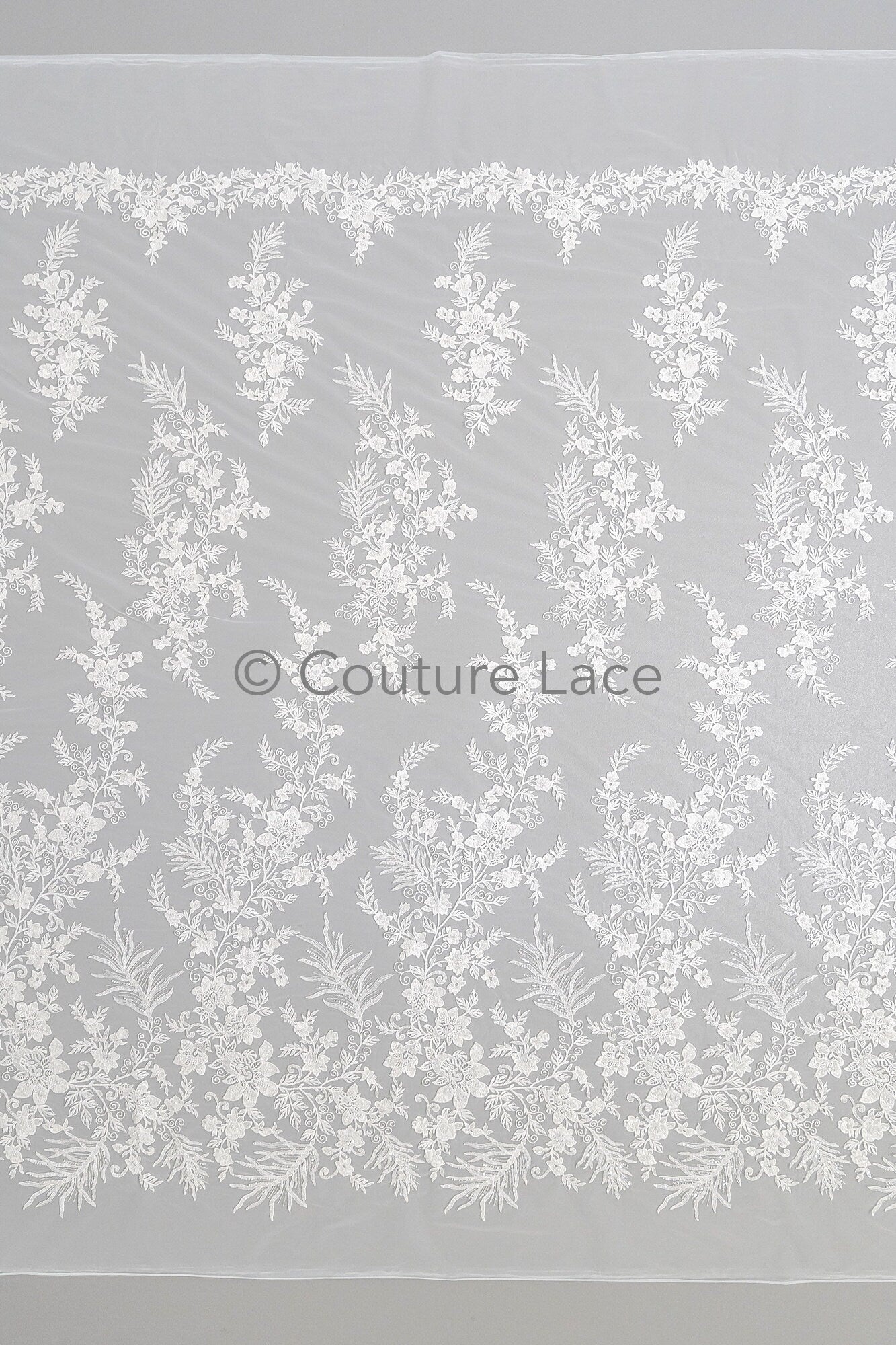 Perlen Spitzenstoff Off-White/ Couture Spitzenstoff/ Braut Spitze/ Perlen Spitze// L23-602