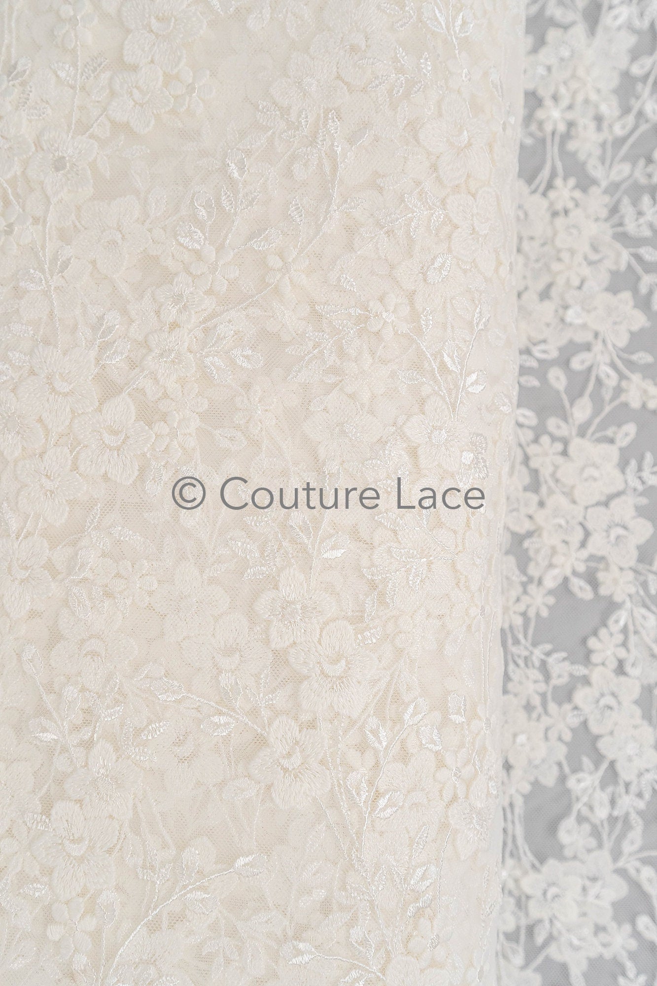 Blumen Braut Spitze Off-White/ Brautspitze mit Blumen/ Blumen Hochzeit Spitze/ Couture Spitze// L23-604
