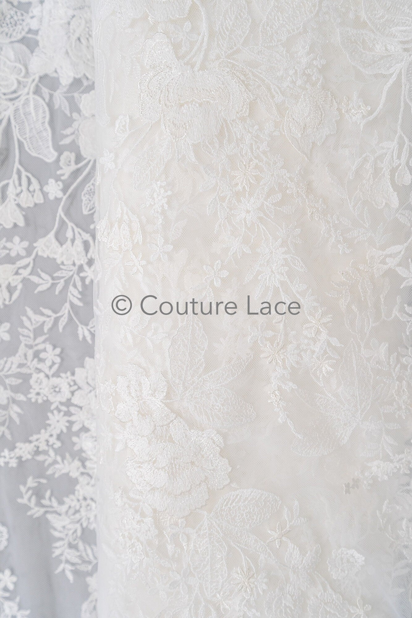 Blumen Braut Spitze Off-White/ Brautspitze mit Blumen/ Hochzeit Spitze/ Couture Spitze// L23-609