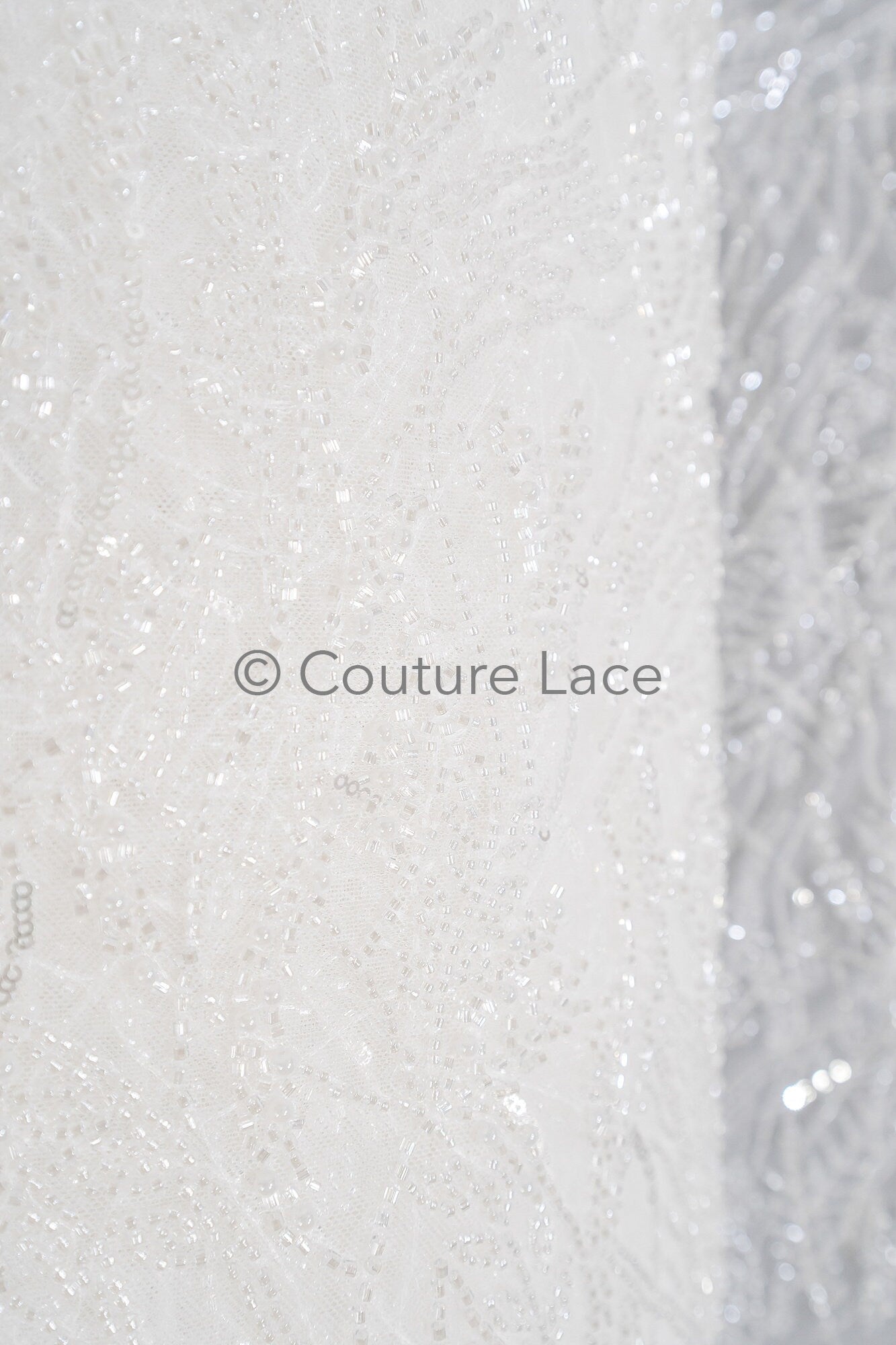 Perlen Spitzenstoff Off-White/ Couture Spitze Stoff / Brautspitze Stoff/ Perlen Spitze// L23-626