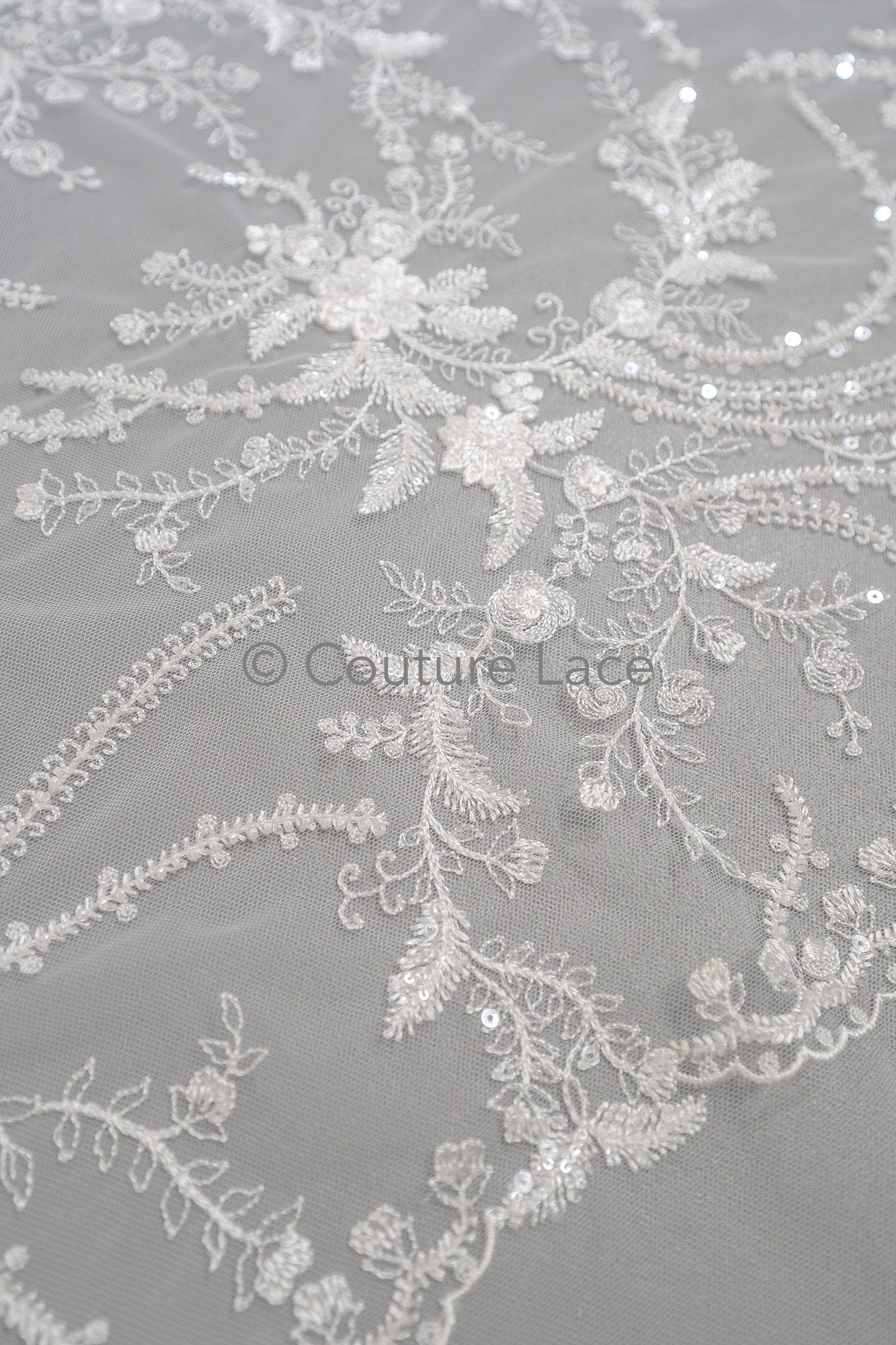 Perlen Spitzenstoff Off-White/ Perlen Brautkleid Spitze/ Couture Spitze Stoff/ Perlen Spitze// L23-622