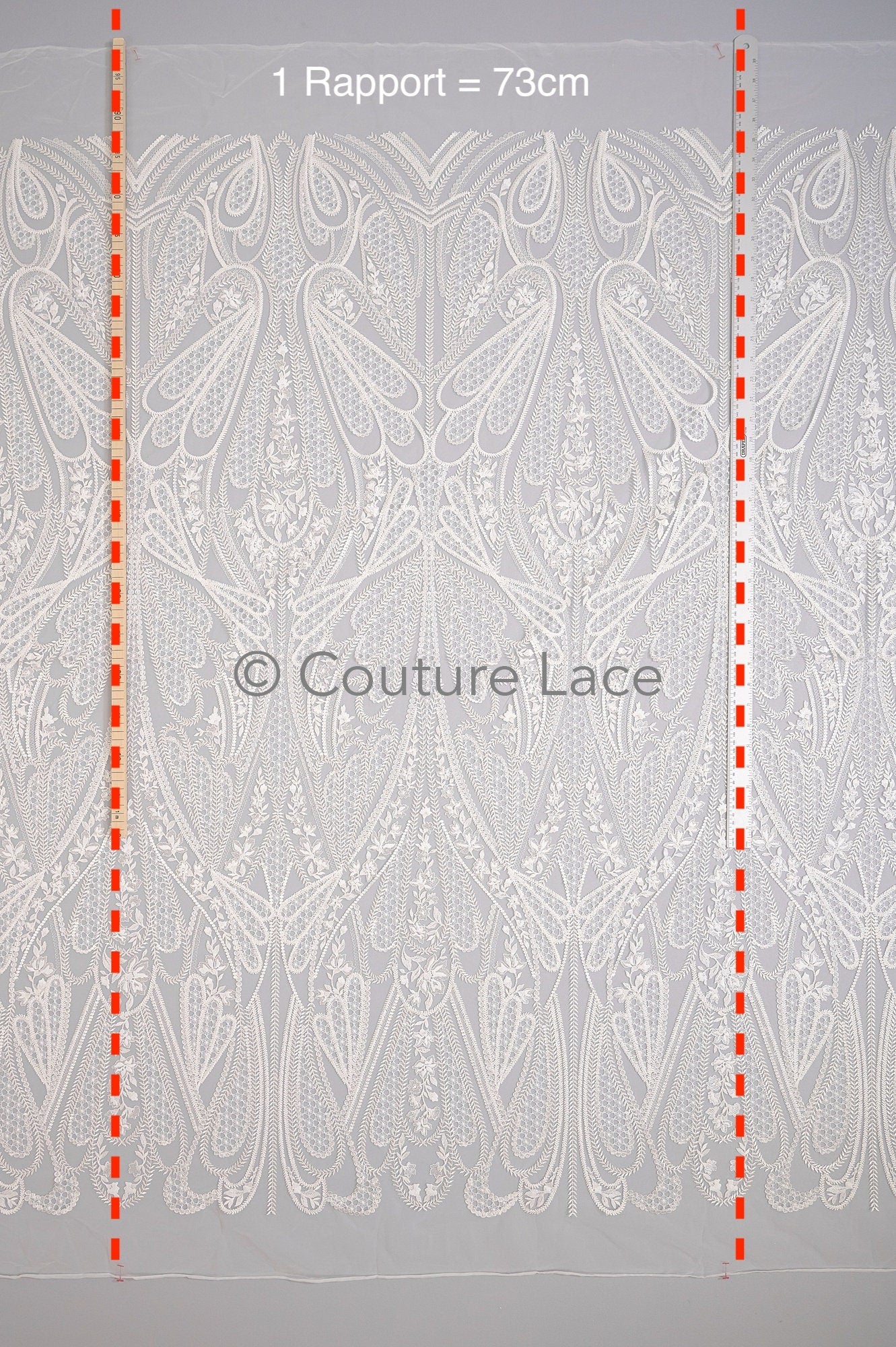Florale Braut Spitze Off-White/ florale Brautspitze/ Ornament Hochzeit Spitze/ Couture Spitze// L23-596