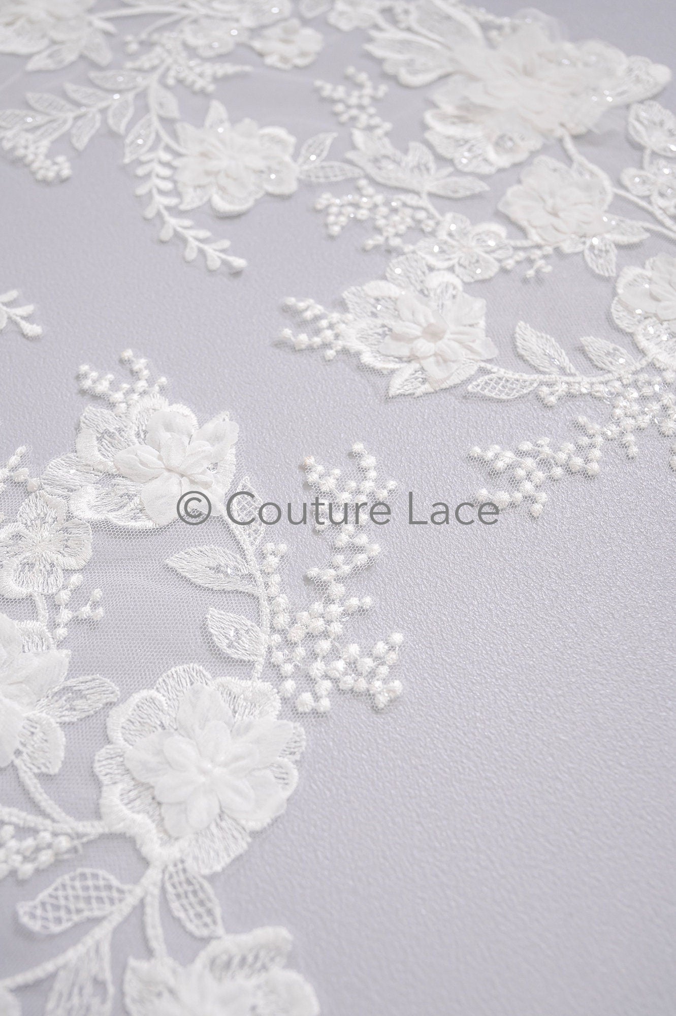 Hochzeit Kleid Spitze Applikation / Perlen Braut Aufnäher / 3D Blumen Applikation / Braut Applikation / A23-347