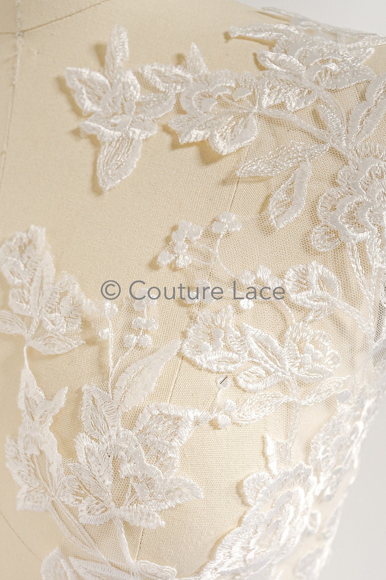Hochzeit Blumen Applikation/ Blumen Spitzen Applikation/ romantisches Kleid Applikationen/ Blatt Applikationen/ A23-349