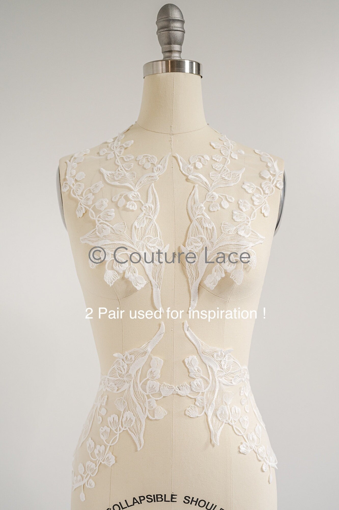 Hochzeit Blumen Applikation/ Blumen Spitzen Applikation/ romantisches Kleid Applikationen/ Blatt Applikationen/ A23-352