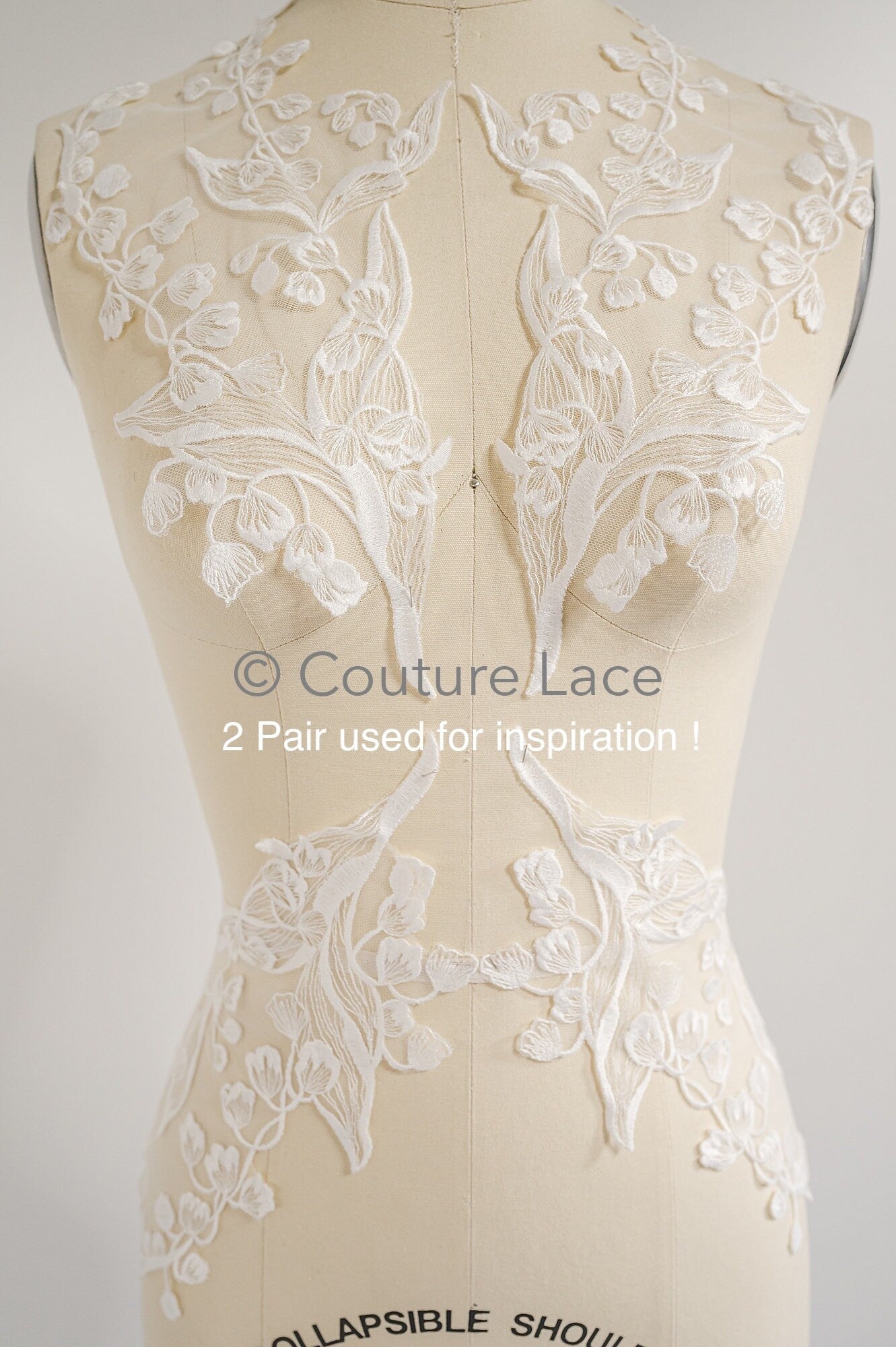 Hochzeit Blumen Applikation/ Blumen Spitzen Applikation/ romantisches Kleid Applikationen/ Blatt Applikationen/ A23-352
