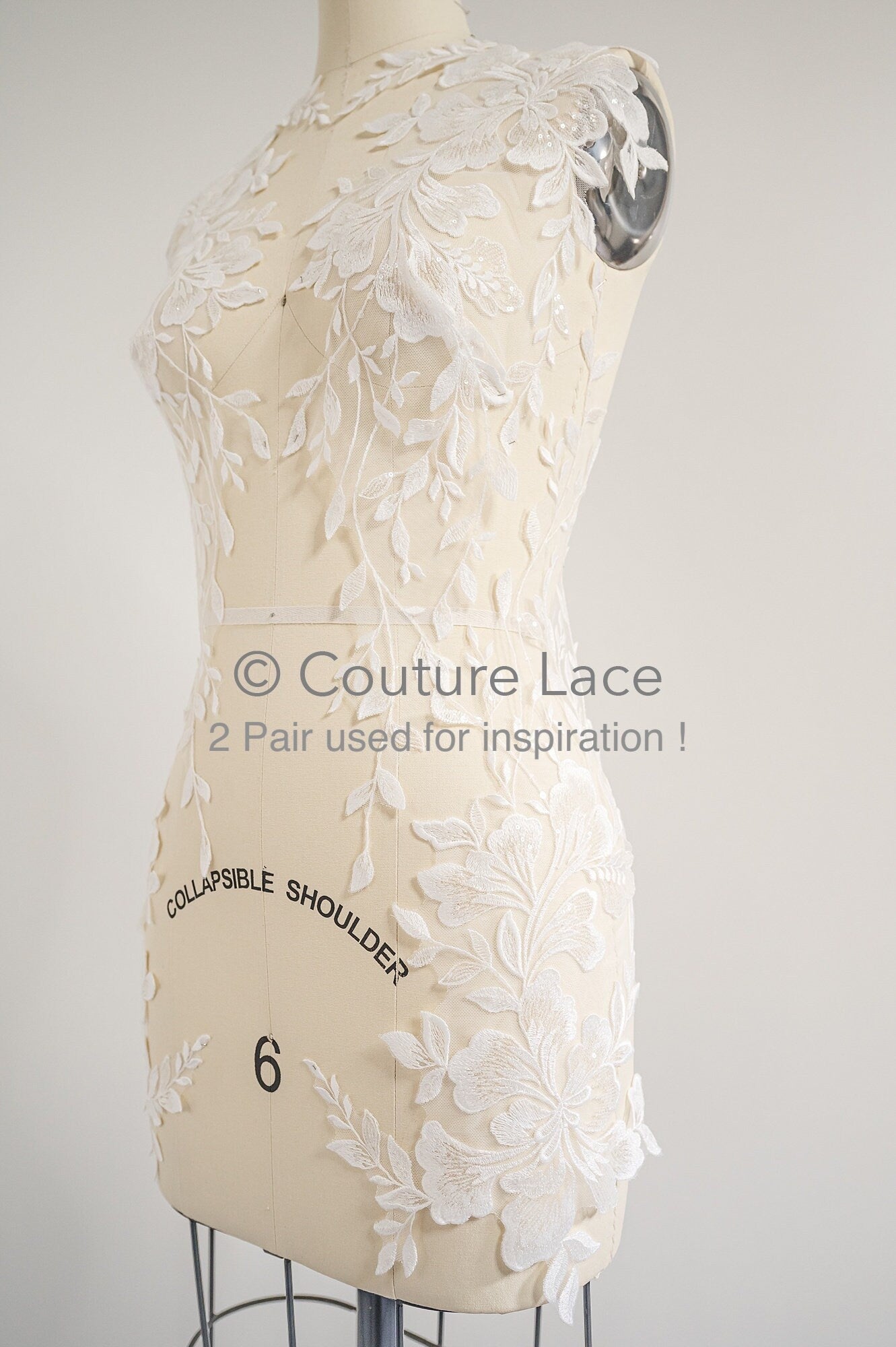Hochzeit Blumen Applikation/ Blumen Spitzen Applikation/ romantisches Kleid Applikationen/ Blatt Applikationen/ A23-354