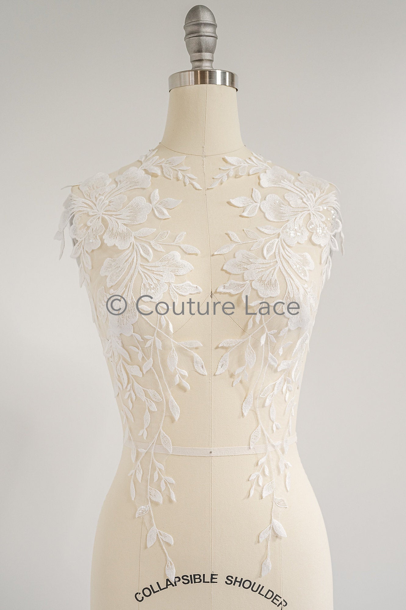 Hochzeit Blumen Applikation/ Blumen Spitzen Applikation/ romantisches Kleid Applikationen/ Blatt Applikationen/ A23-354
