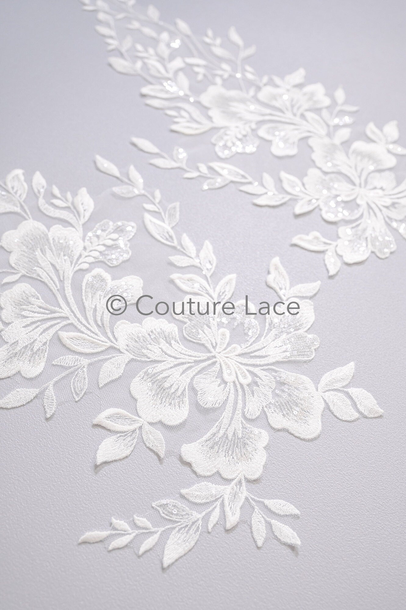 Hochzeit Blumen Applikation/ Blumen Spitzen Applikation/ romantisches Kleid Applikationen/ Blatt Applikationen/ A23-354
