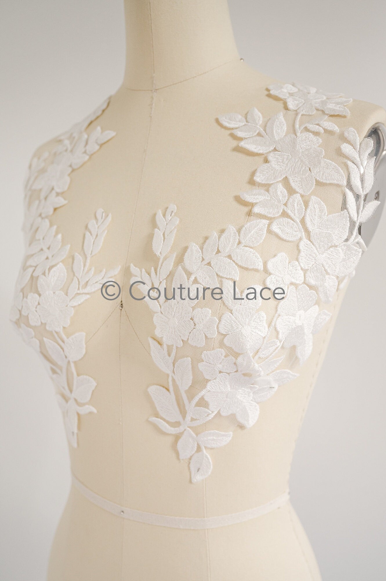 Hochzeit Blumen Applikation/ Blumen Spitze Applikation/ romantisches Kleid Applikationen/ Blatt Applikationen// A23-355
