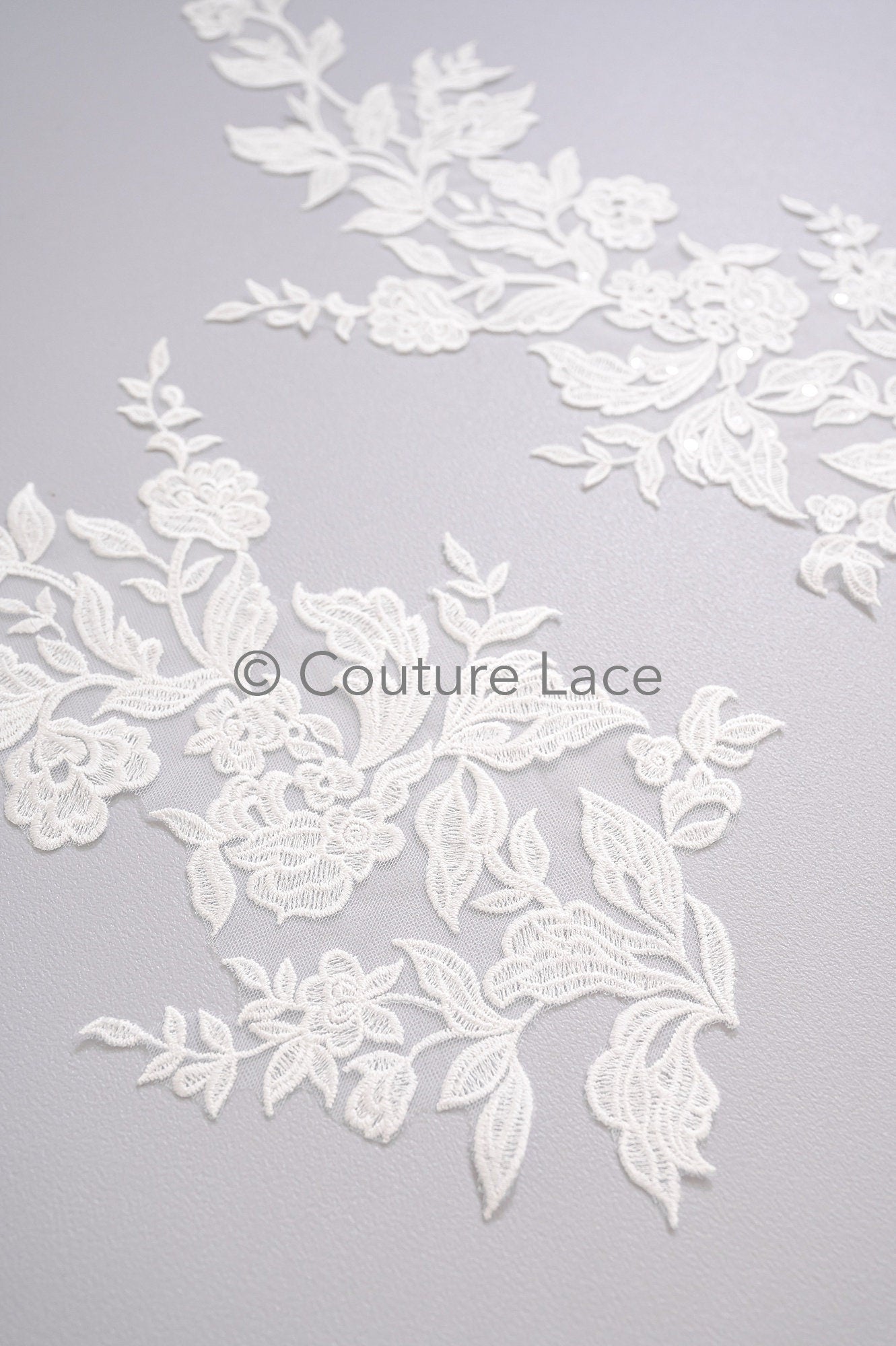 Hochzeit Blumen Applikationen/ Blumen Spitzen Applikationen/ romantisches Kleid Applikationen/ Blatt Applikationen// A23-357