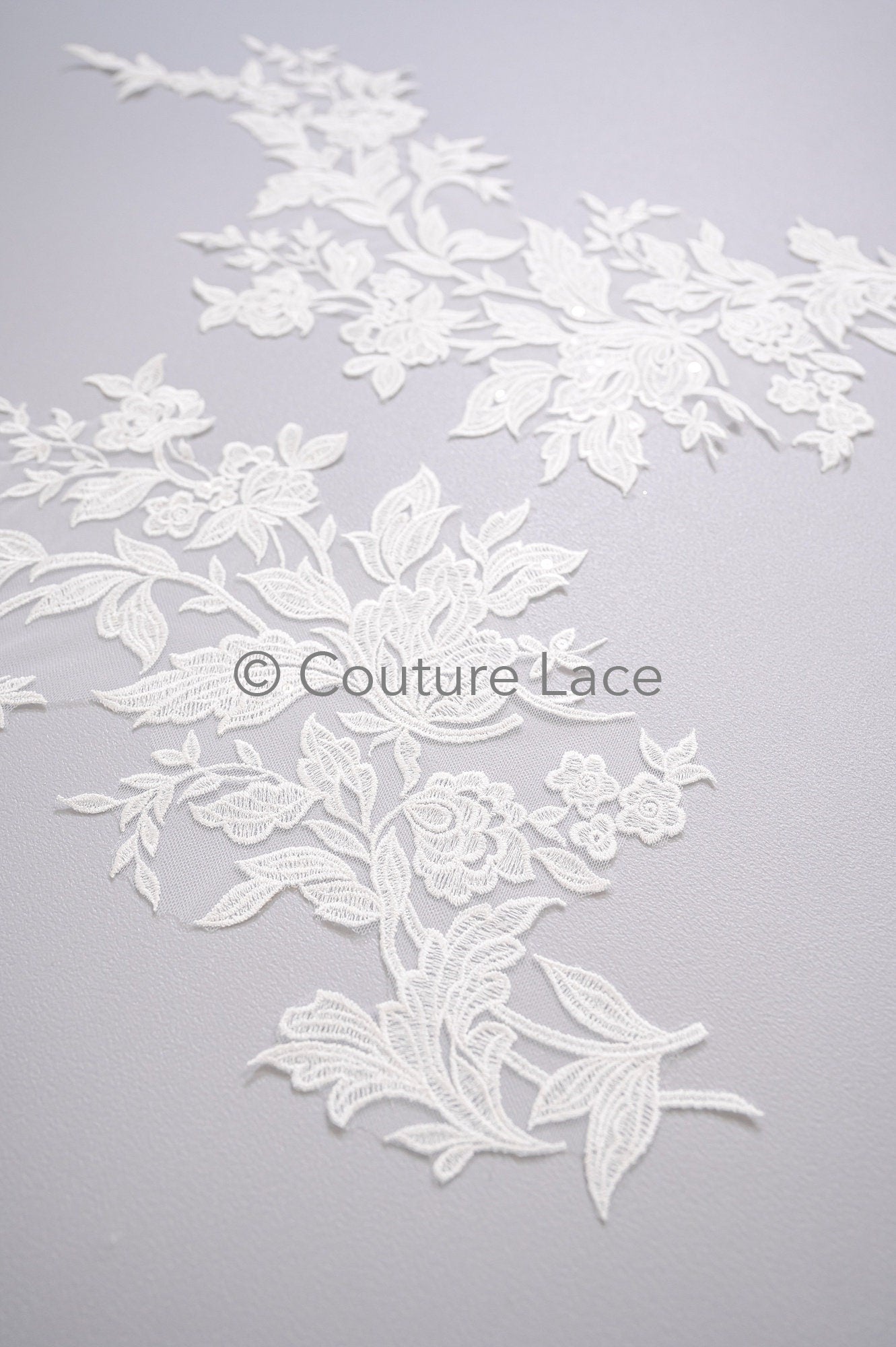 Hochzeit Blumen Applikation/ Blumen Spitzen Applikationen/ romantisches Kleid Applikationen/ Blatt Applikationen// A23-358