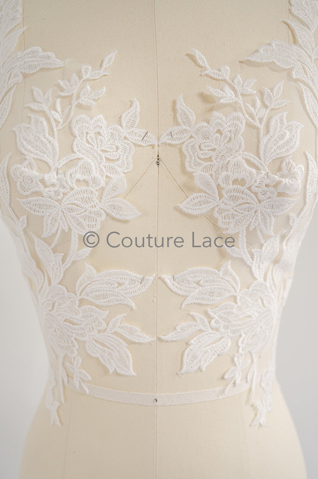 Hochzeit Blumen Applikation/ Blumen Spitzen Applikationen/ romantisches Kleid Applikationen/ Blatt Applikationen// A23-358