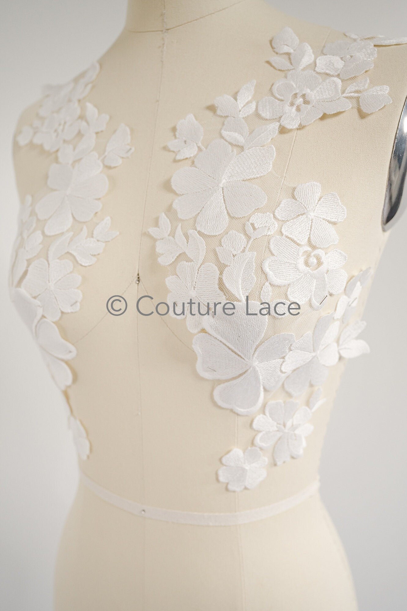 Hochzeit Blumen Applikation/ Blumen Spitze Applikation/ romantisches Kleid Spitzen Applikation/ Braut Blatt Applikationen// A23-359