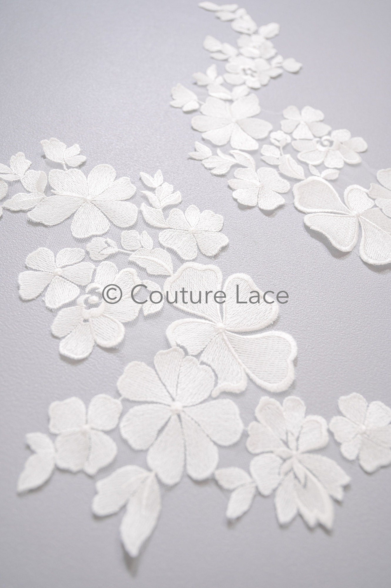 Hochzeit Blumen Applikation/ Blumen Spitze Applikation/ romantisches Kleid Spitzen Applikation/ Braut Blatt Applikationen// A23-359