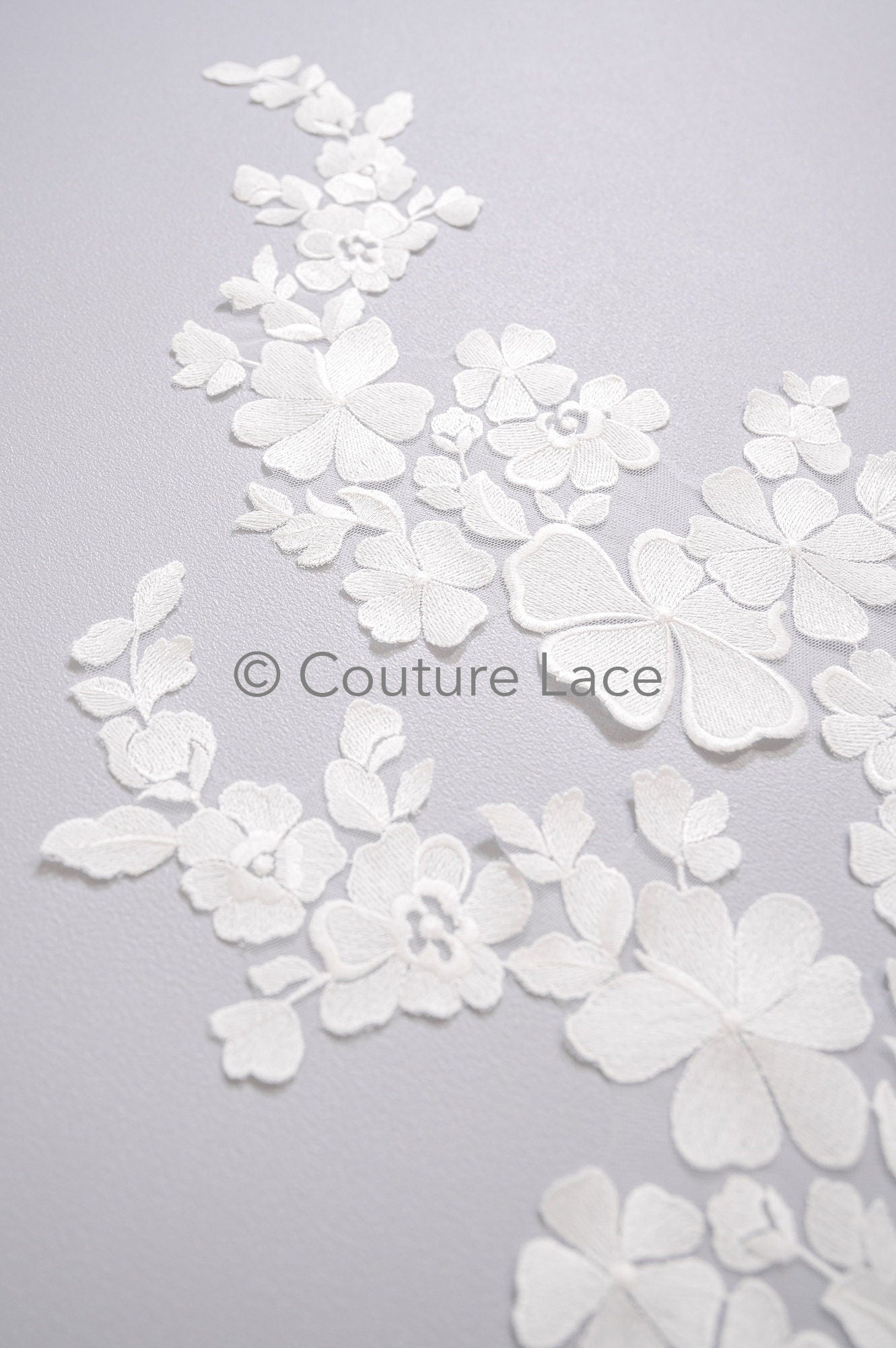 Hochzeit Blumen Applikation/ Blumen Spitze Applikation/ romantisches Kleid Spitzen Applikation/ Braut Blatt Applikationen// A23-359