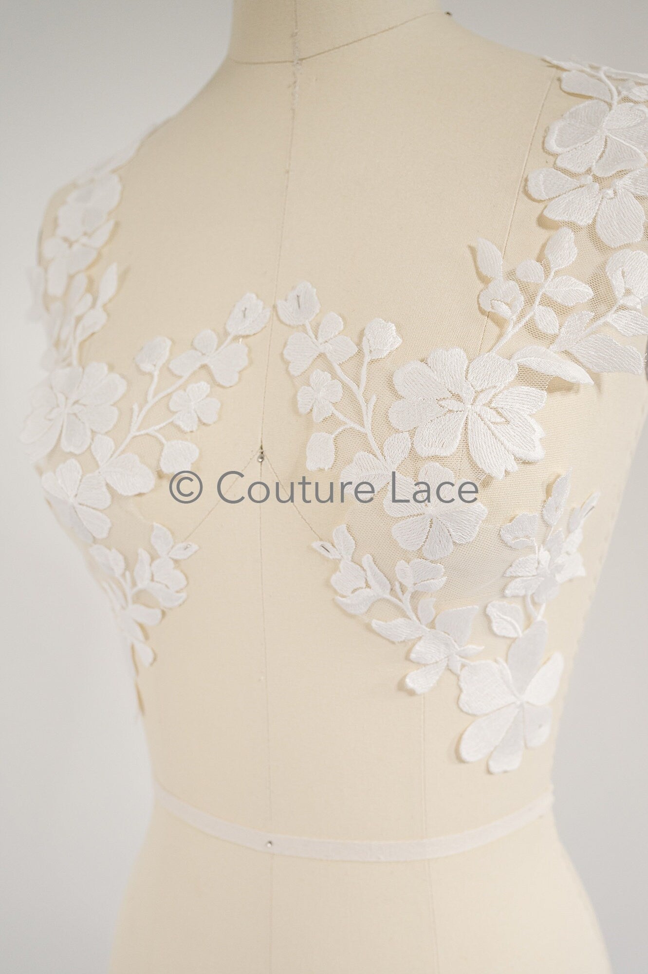 Hochzeit Blumen Applikation/ Blumen Spitze Applikation/ romantisches Kleid Spitzen Applikation/ Braut Blatt Applikationen// A23-360