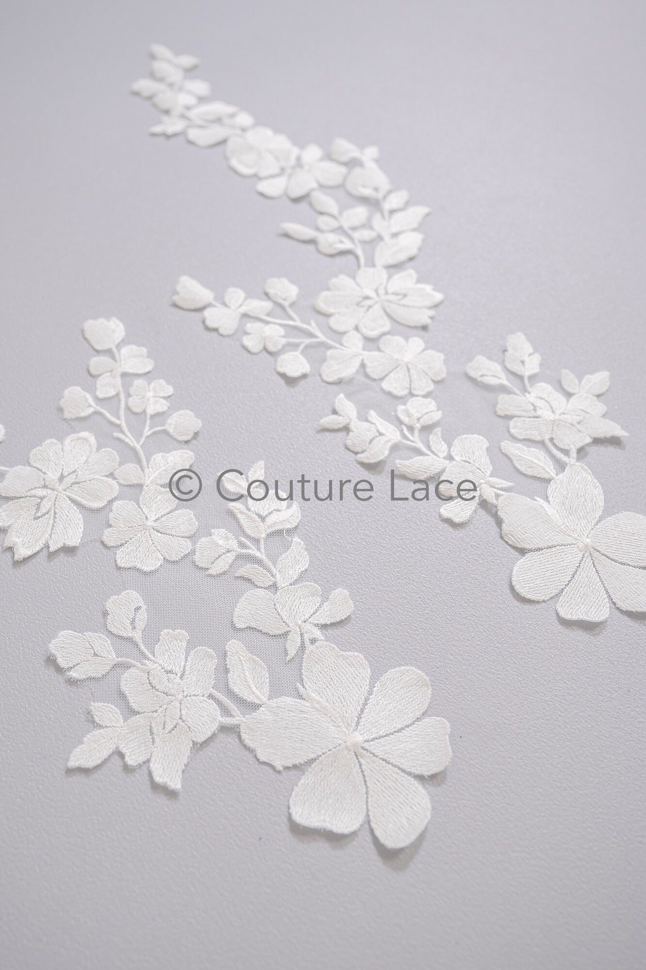 Hochzeit Blumen Applikation/ Blumen Spitze Applikation/ romantisches Kleid Spitzen Applikation/ Braut Blatt Applikationen// A23-360