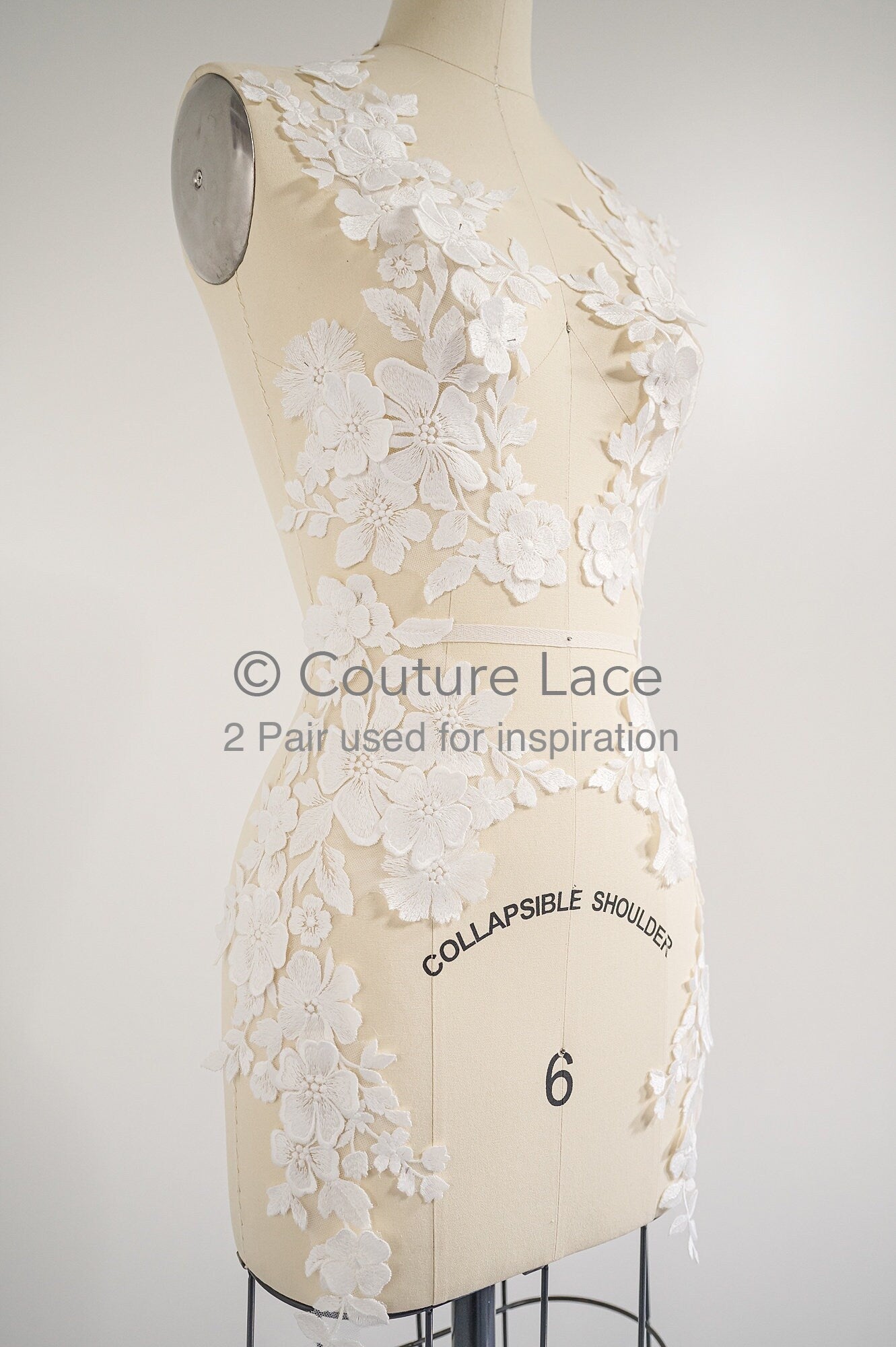 3D Blumen Applikationen/ Blumen Spitze Hochzeit Applikationen/ romantisches Kleid Applikationen/ Blatt Applikationen// A23-365