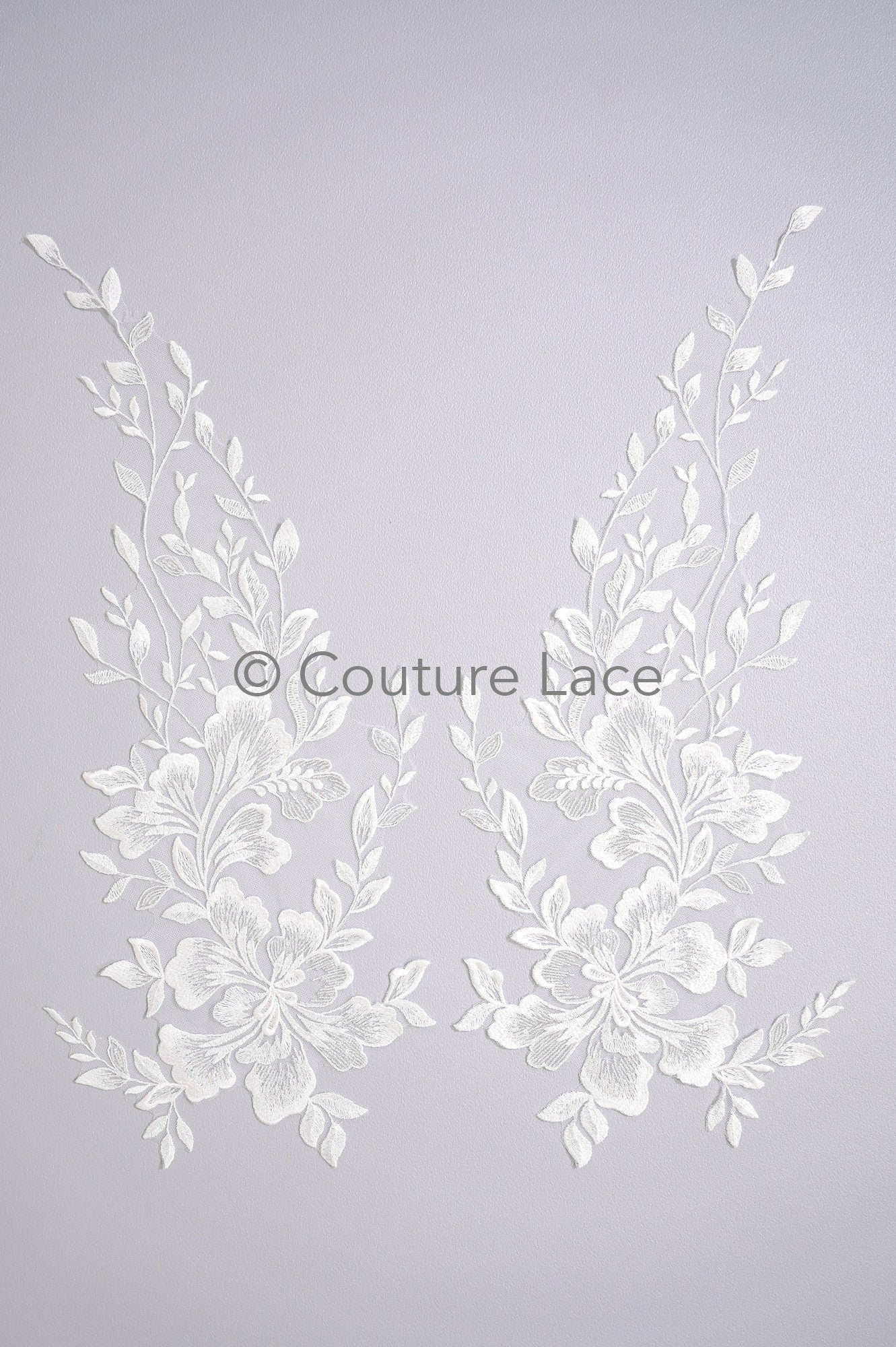 Hochzeit Blumen Applikation/ Blumen Spitzen Applikation/ romantisches Kleid Applikationen/ Blatt Applikationen/ A23-354