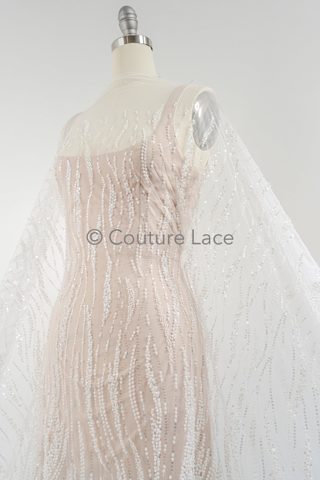 Perlen Spitze Stoff/ Couture Spitze Stoff/ Braut Spitze Stoff/ Perlen Perlen Spitze// L23-635