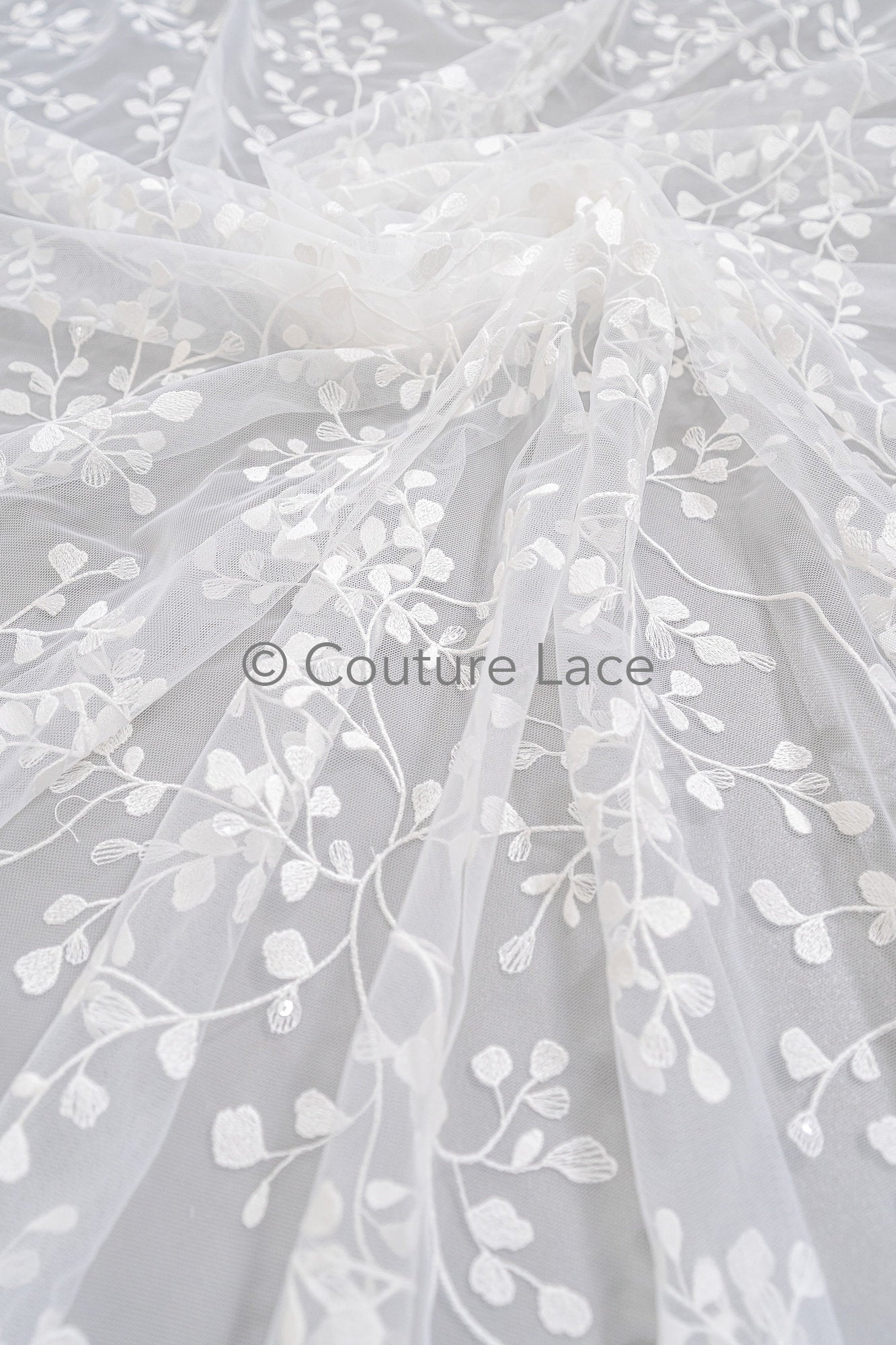 Florale Braut Spitze / Braut Spitze Material / offwhite Braut Spitze mit Folgen / florale Hochzeit Spitze / Couture Spitze / / L23-636