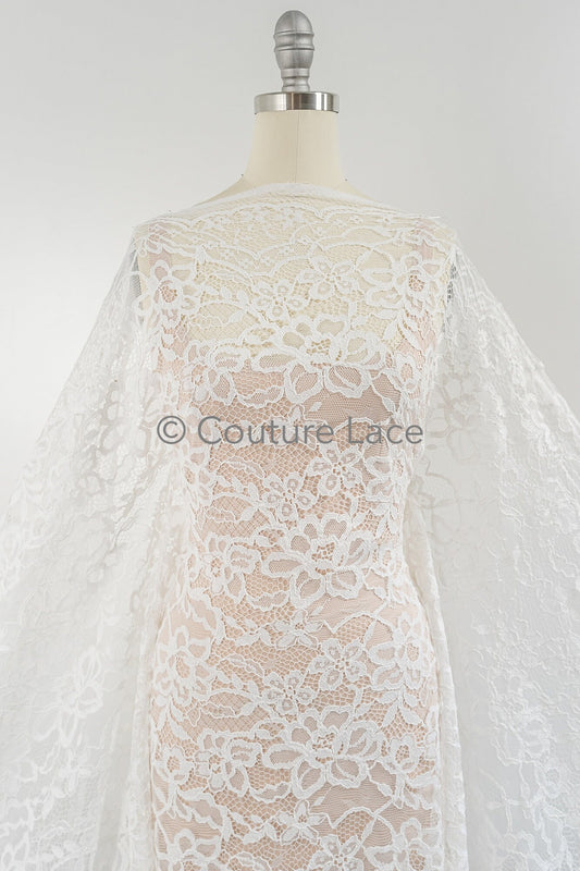 Dentelle Chantilly/ Dentelle nuptiale/ Dentelle Raschel/ Dentelle nuptiale Boho blanc cassé/ Dentelle nuptiale/ Français dentelle florale// L23-643