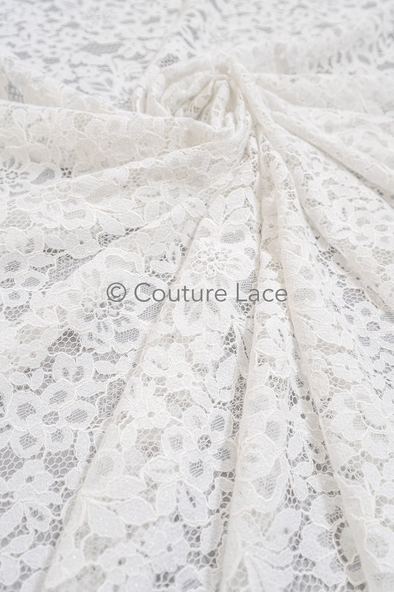 French Chantilly lace/ bridal lace/ Raschel lace/ Off-White Boho bridal lace/ French floral lace// L23-645