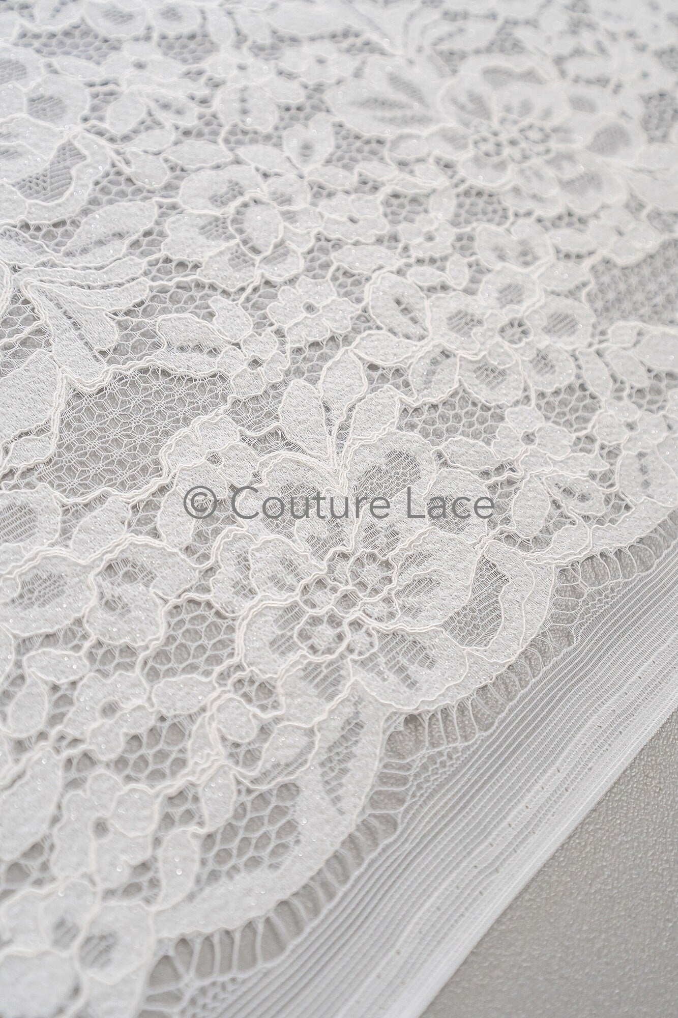 French Chantilly lace/ bridal lace/ Raschel lace/ Off-White Boho bridal lace/ French floral lace// L23-645