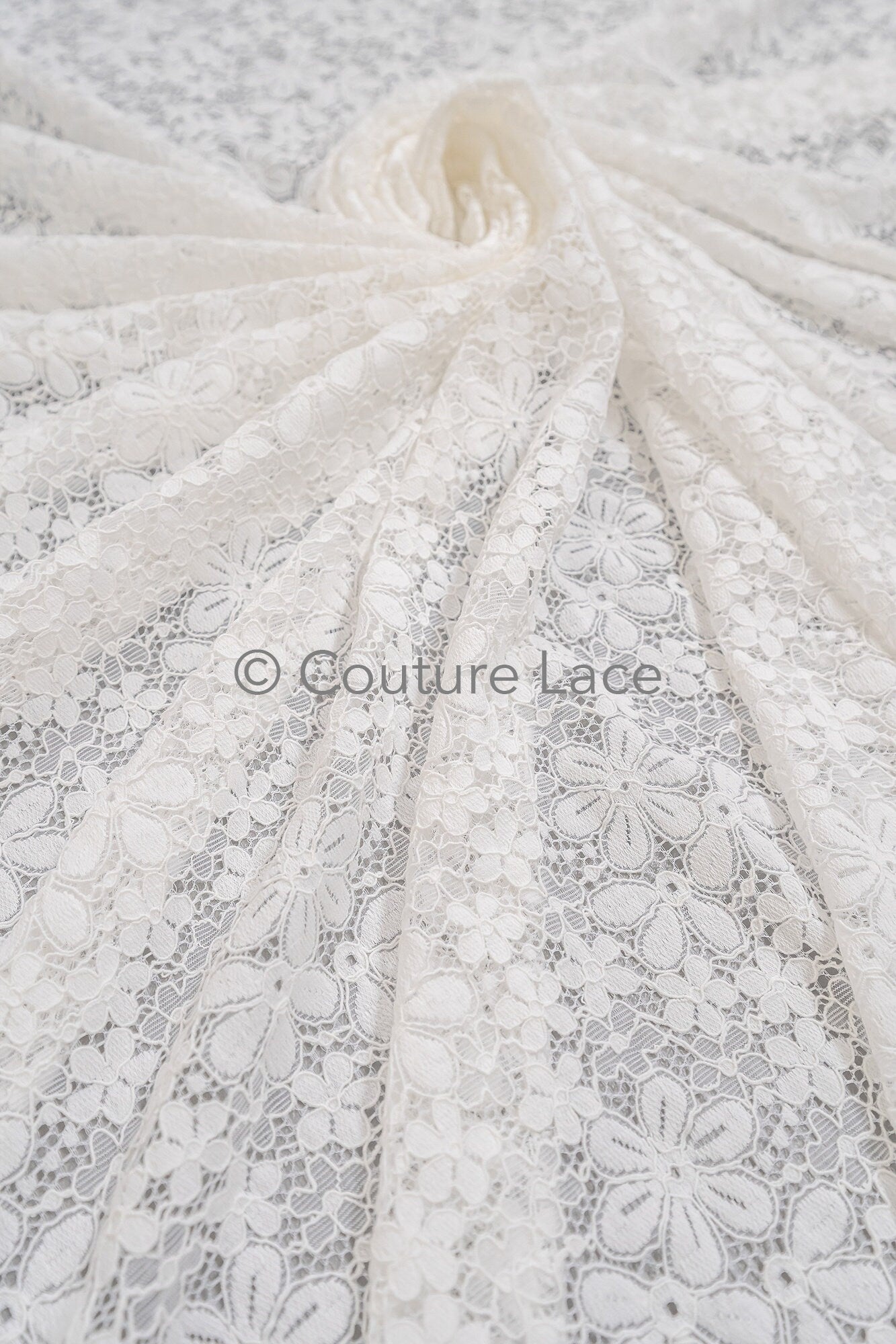 French floral lace/ bridal raschel lace/ French veil lace/ bridal chanitilly lace/ Edwardian lace fabric// L23-648