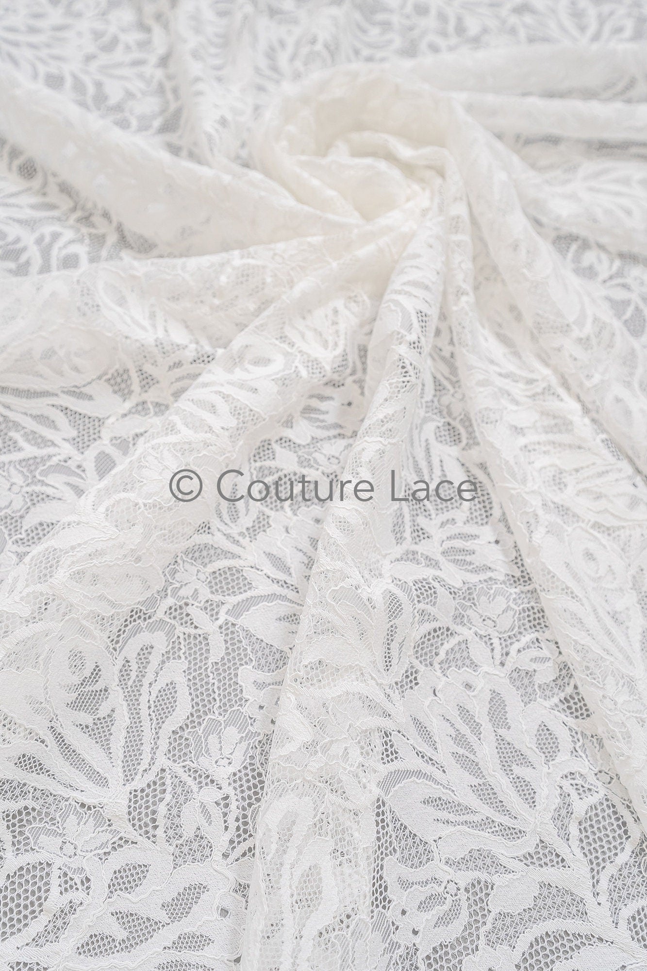 French floral lace/ bridal raschel lace/ French veil lace/ bridal chanitilly lace/ Edwardian lace fabric// L23-647
