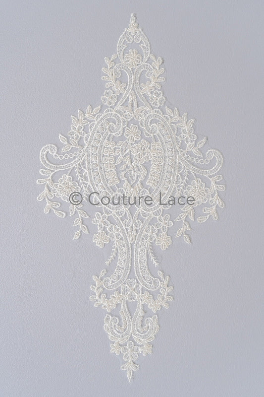 Pearl Bridal Patch / Pearl Flower Applique / Robe de mariée Dentelle Applique / Leaf Applique Bridal // A23-231